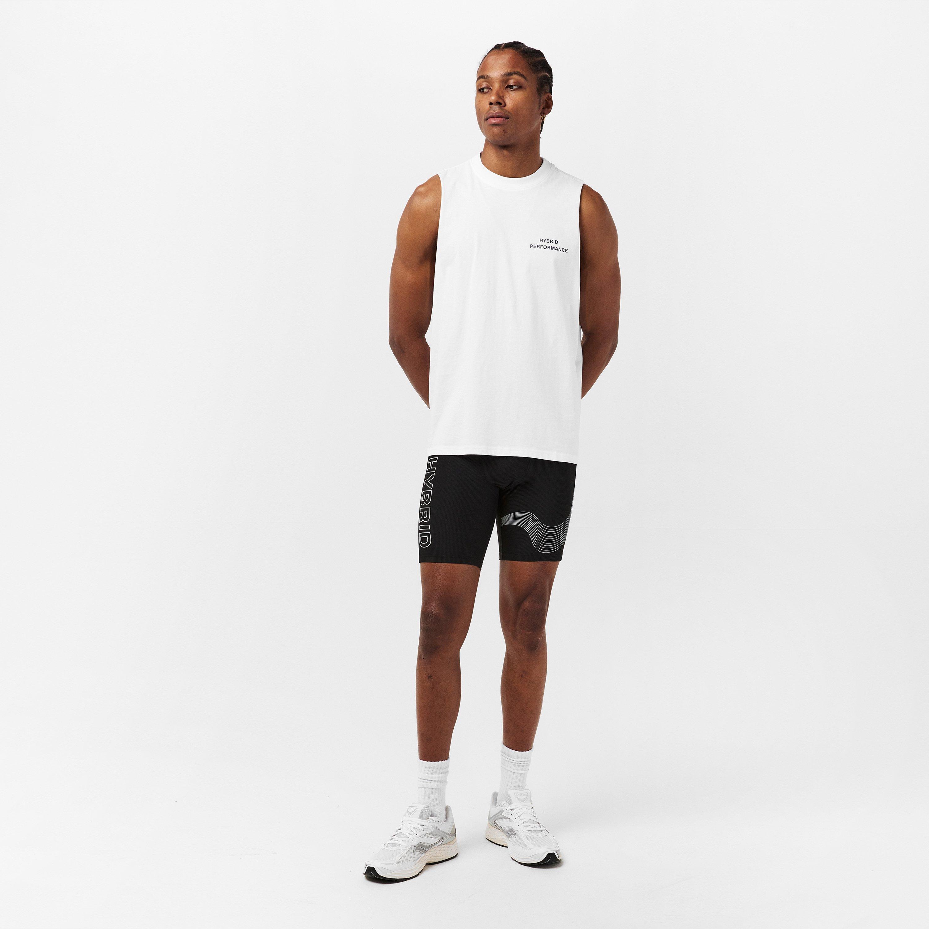 White - Hybrid Performance - Men's Performance Gym Vest - 6