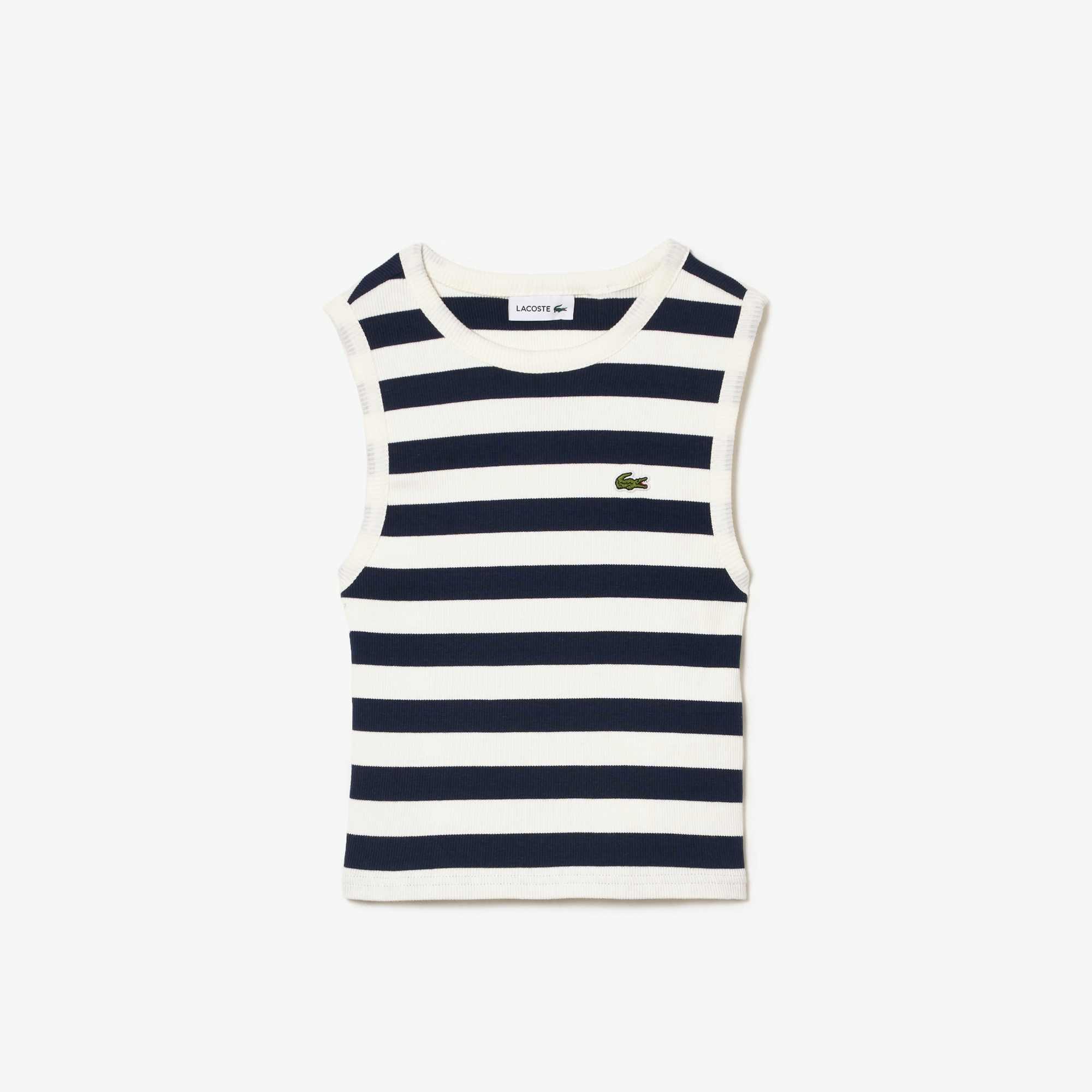 Ribbed Cotton Striped Tank Top Junior