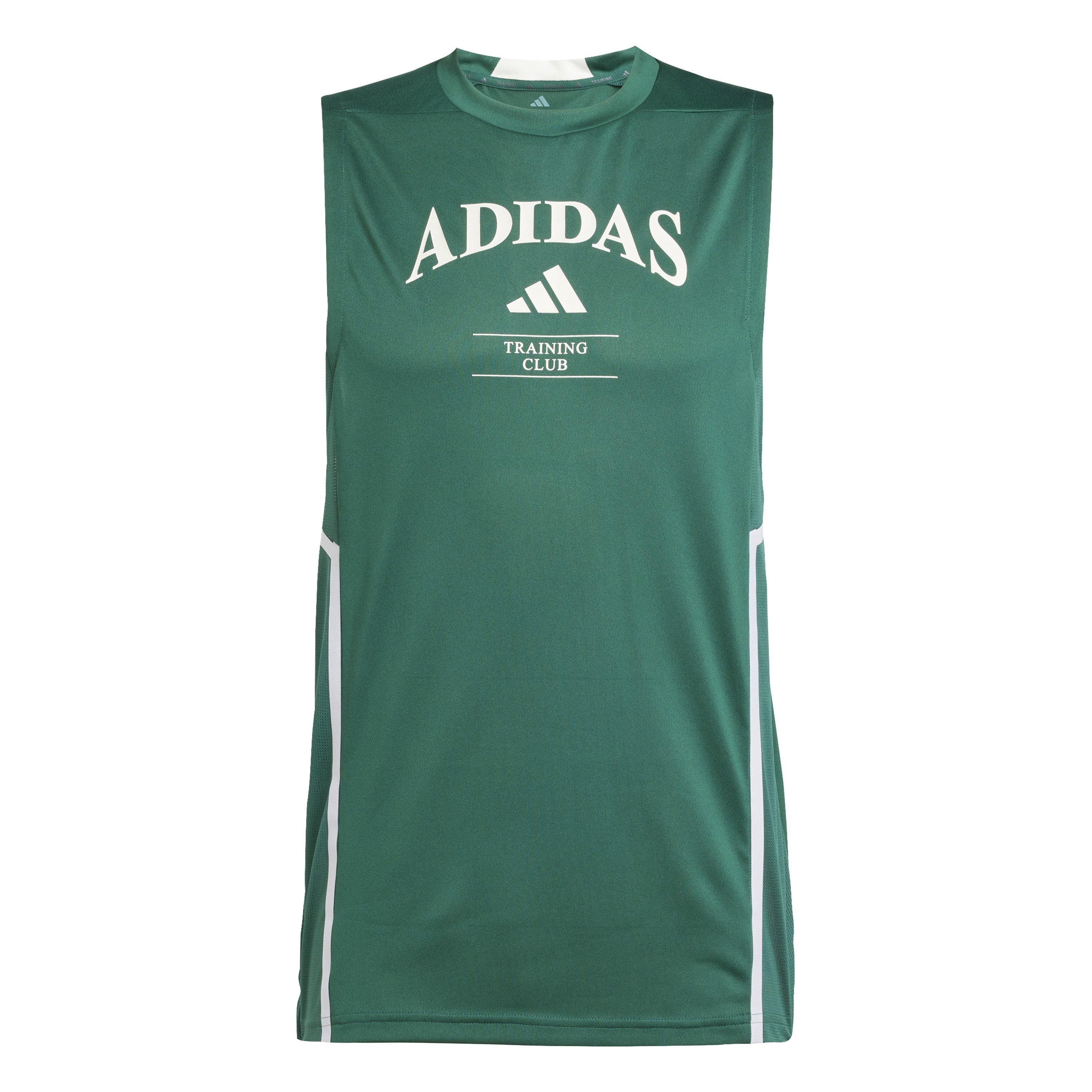 Adidas Men's D4t Heri Performance Gym Vest - Cgreen/Cwhite - M