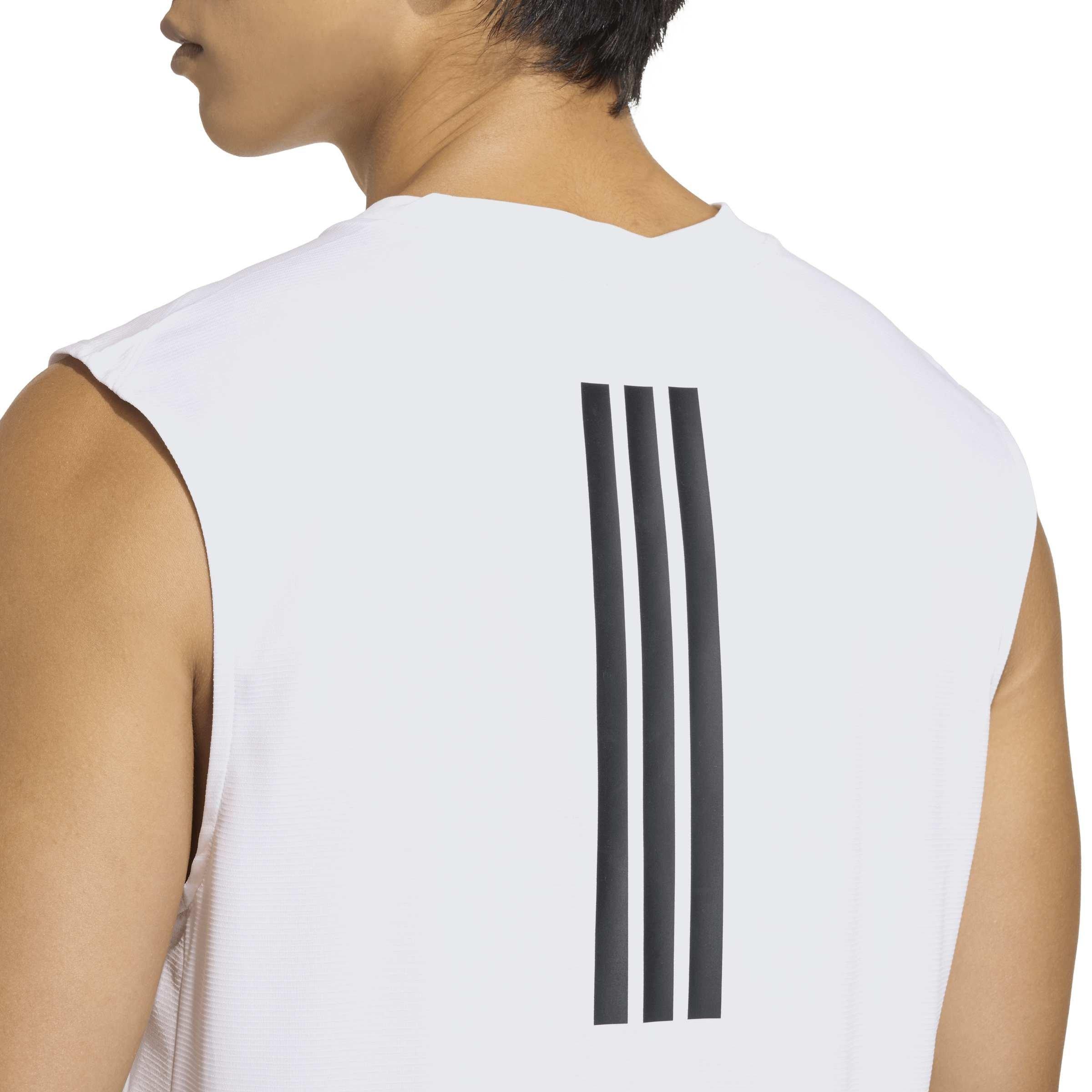 White - adidas - Men's Performance Gym Vest - 5