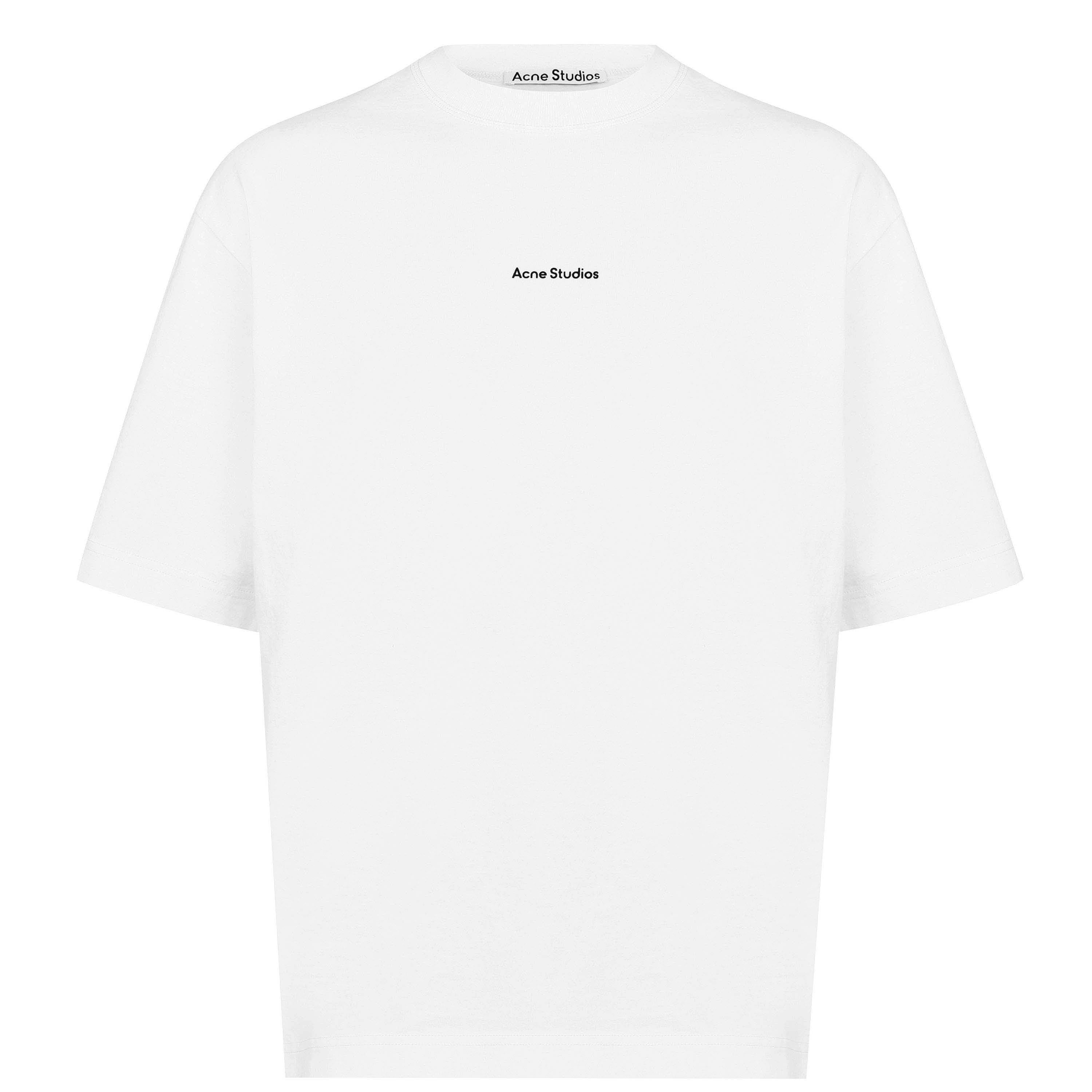 Acne Studios Stamp Logo T Shirt - Optic White 183 - X Small