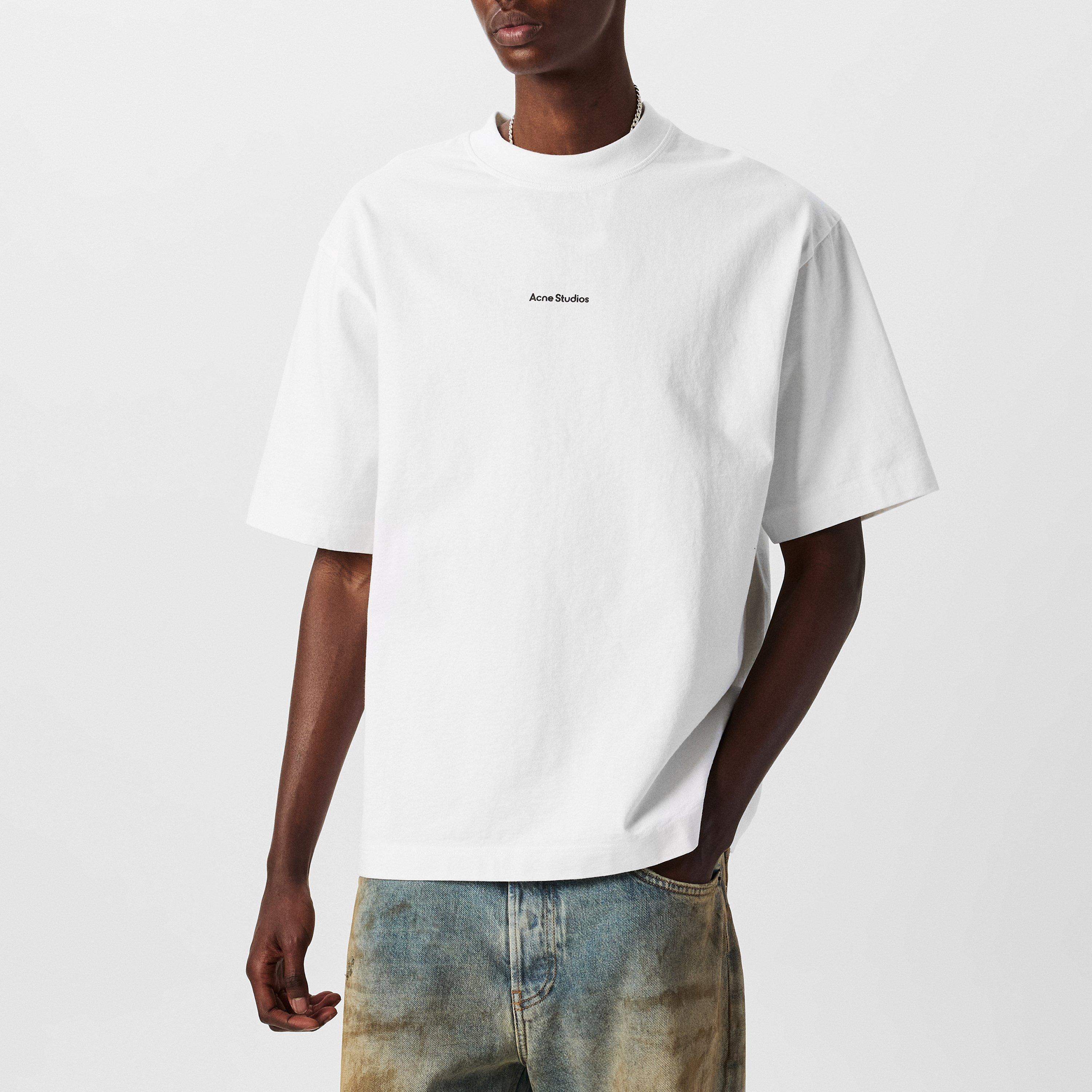 Optic White 183 - Acne Studios - Stamp Logo T Shirt - 3
