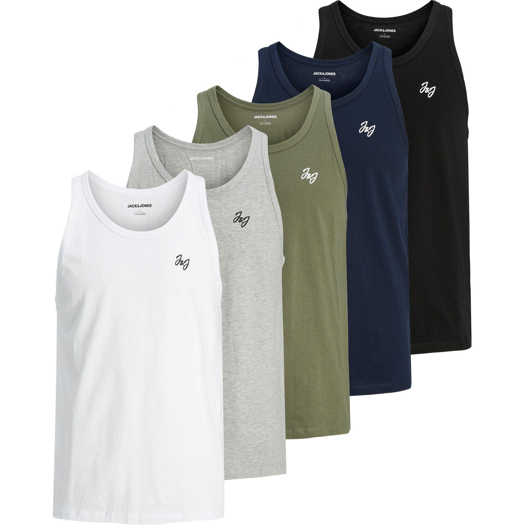 Bl/Gr/Nv/Gy/Wt - Jack and Jones - Mens Tank Vest - 1