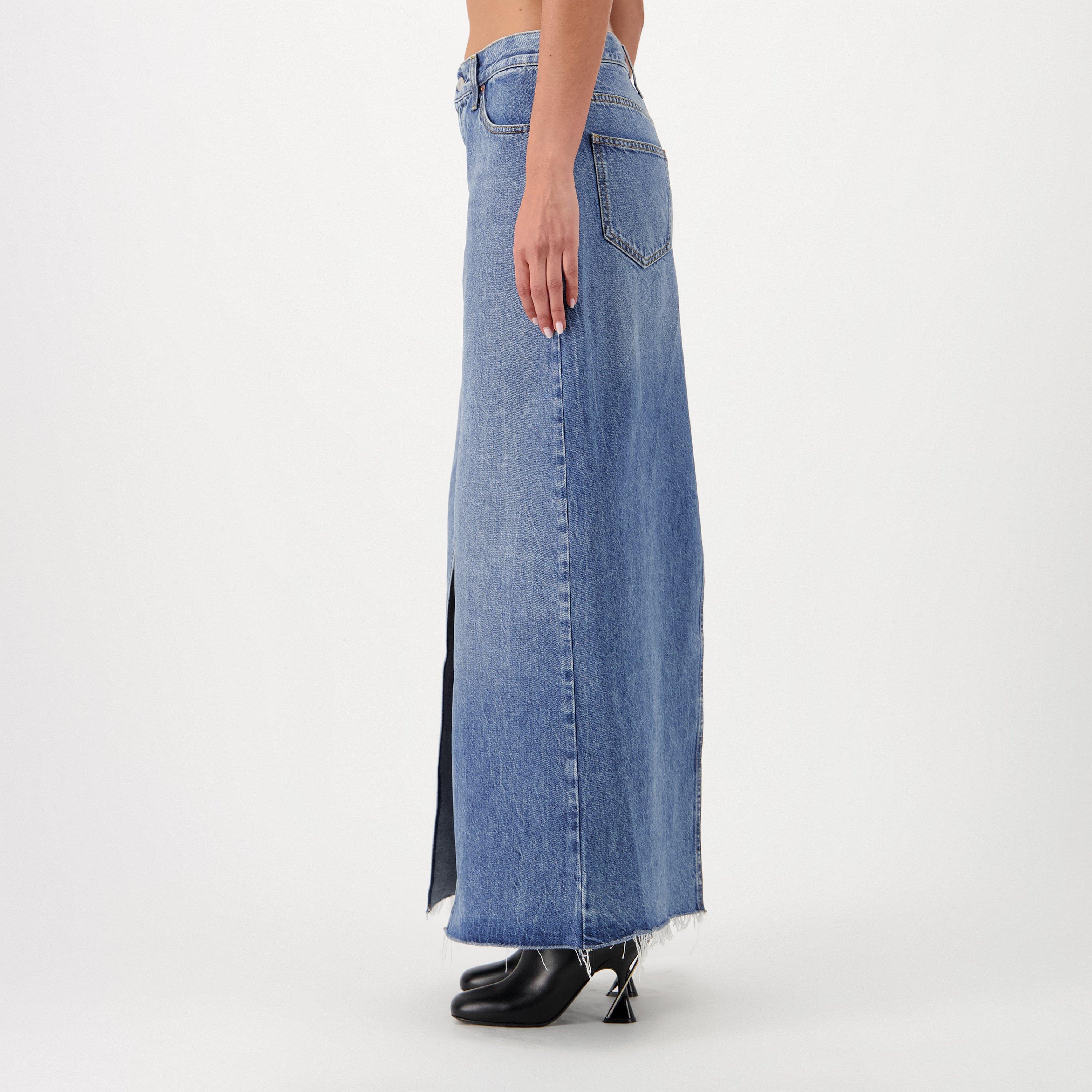Blue/Mix - Gucci - Denim Midi Skirt - 5