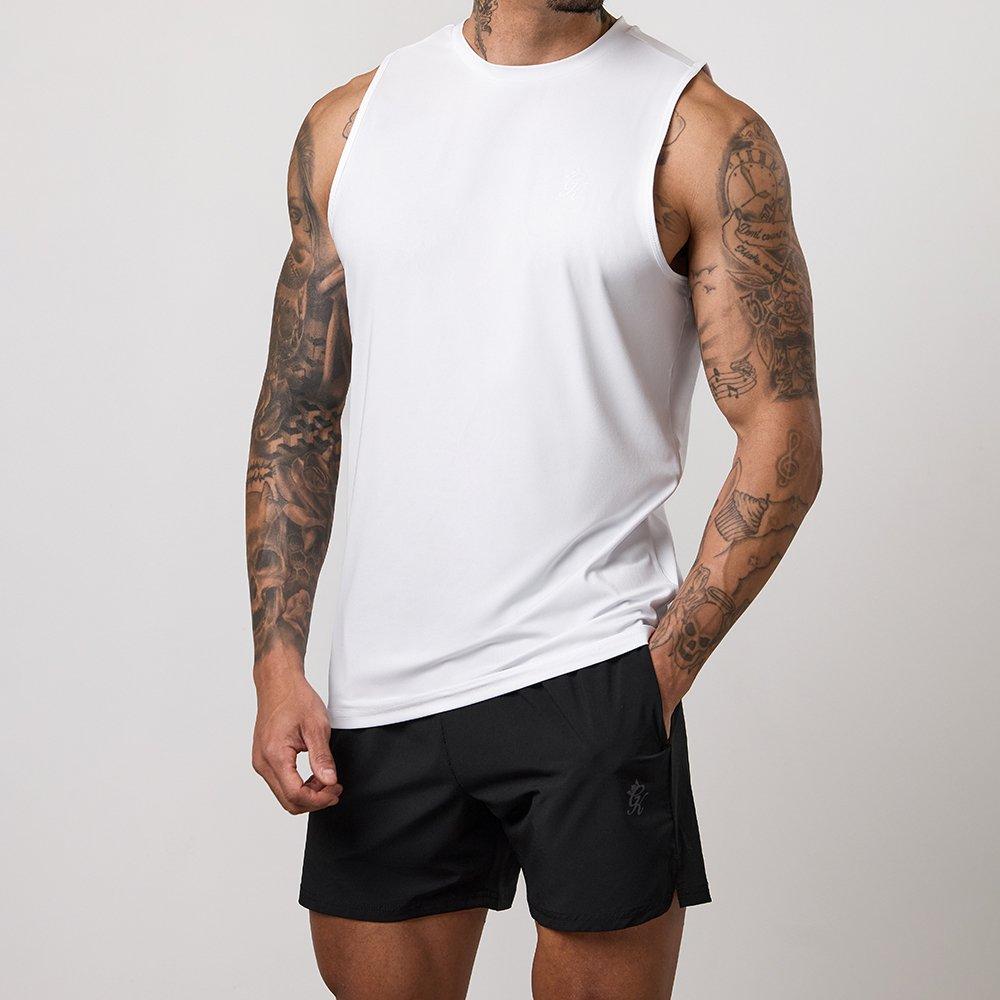 Hvid - Gym King - Gym King Victory Performance Vest - White - 3
