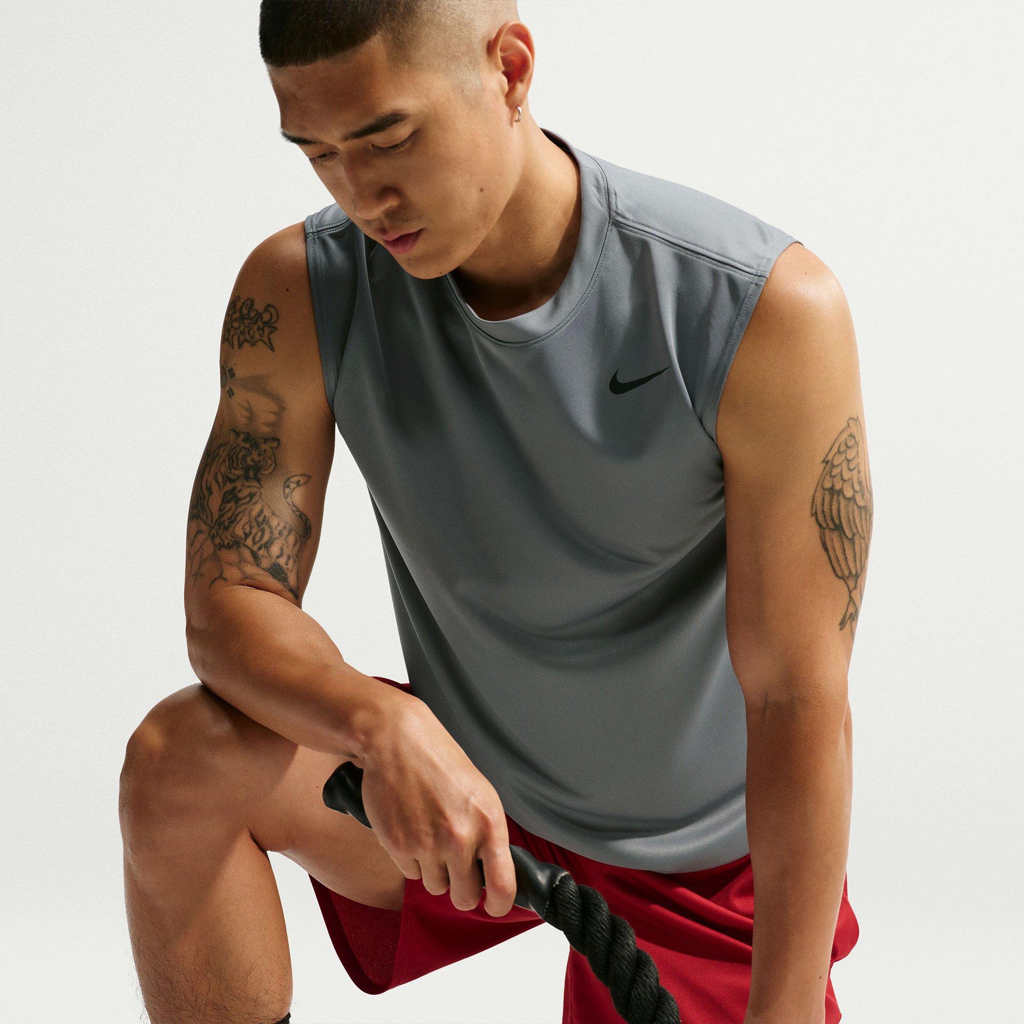 Smoke Grey/Blk - Nike - Men's Performance Gym Vest - 2