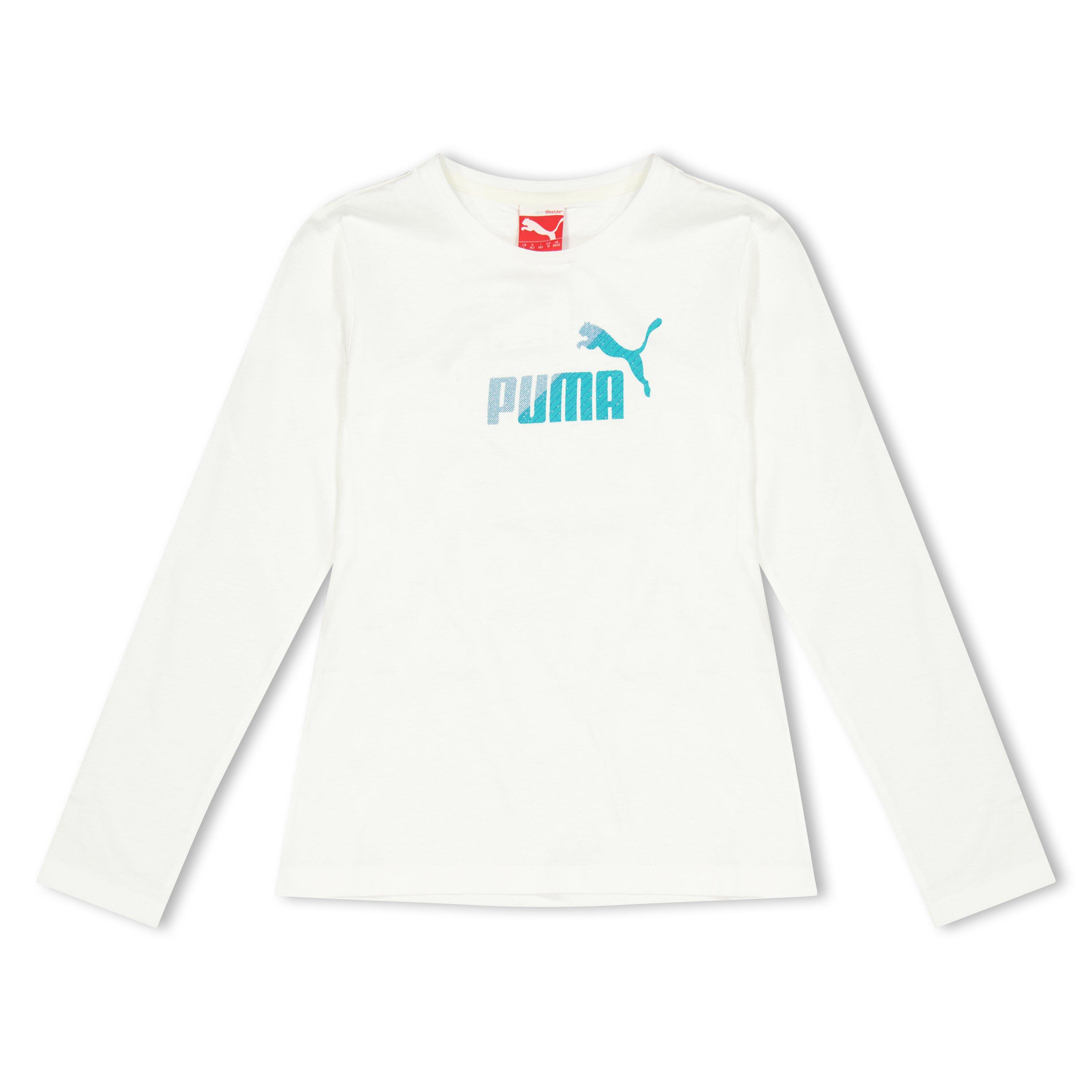 White - Puma - Ls Tee Juniors - 1