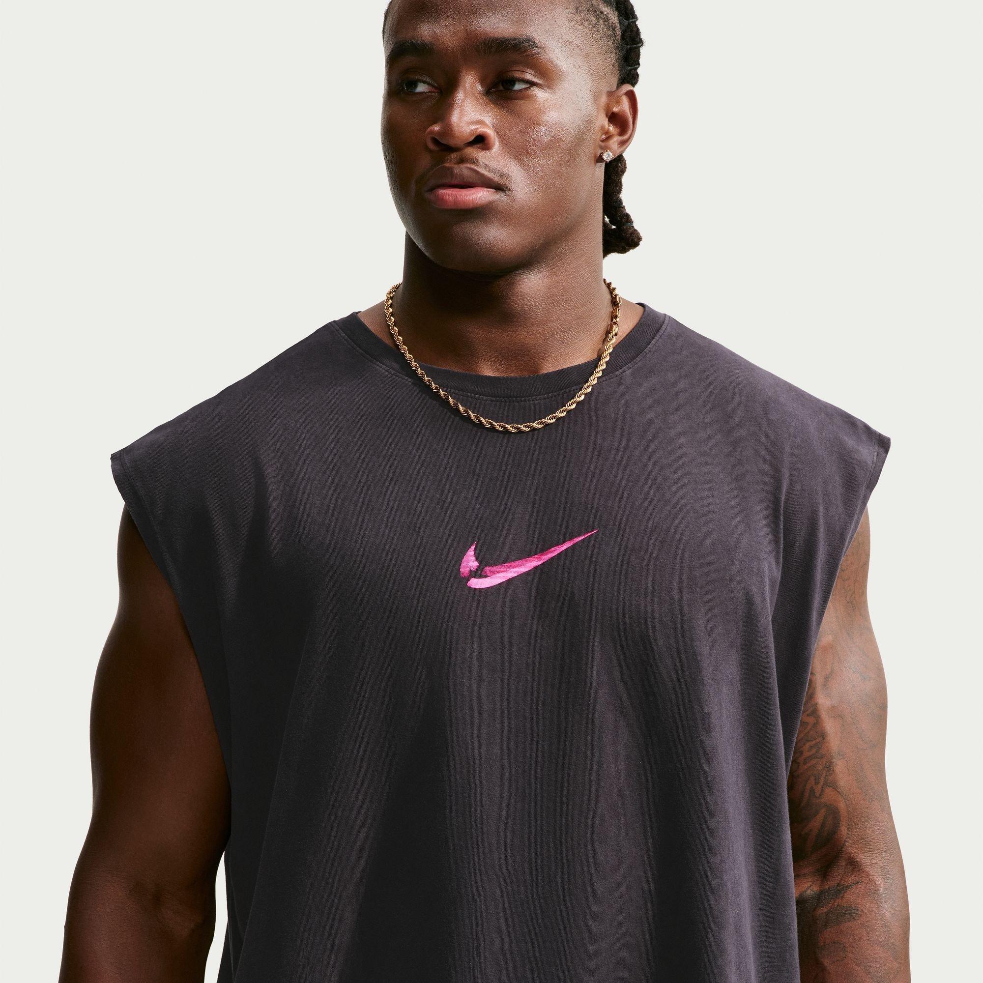 Sort/HyperPink - Nike - Men's PRO Dri-FIT Crew-Neck Sleeveless Slim-Fit Vest - 6