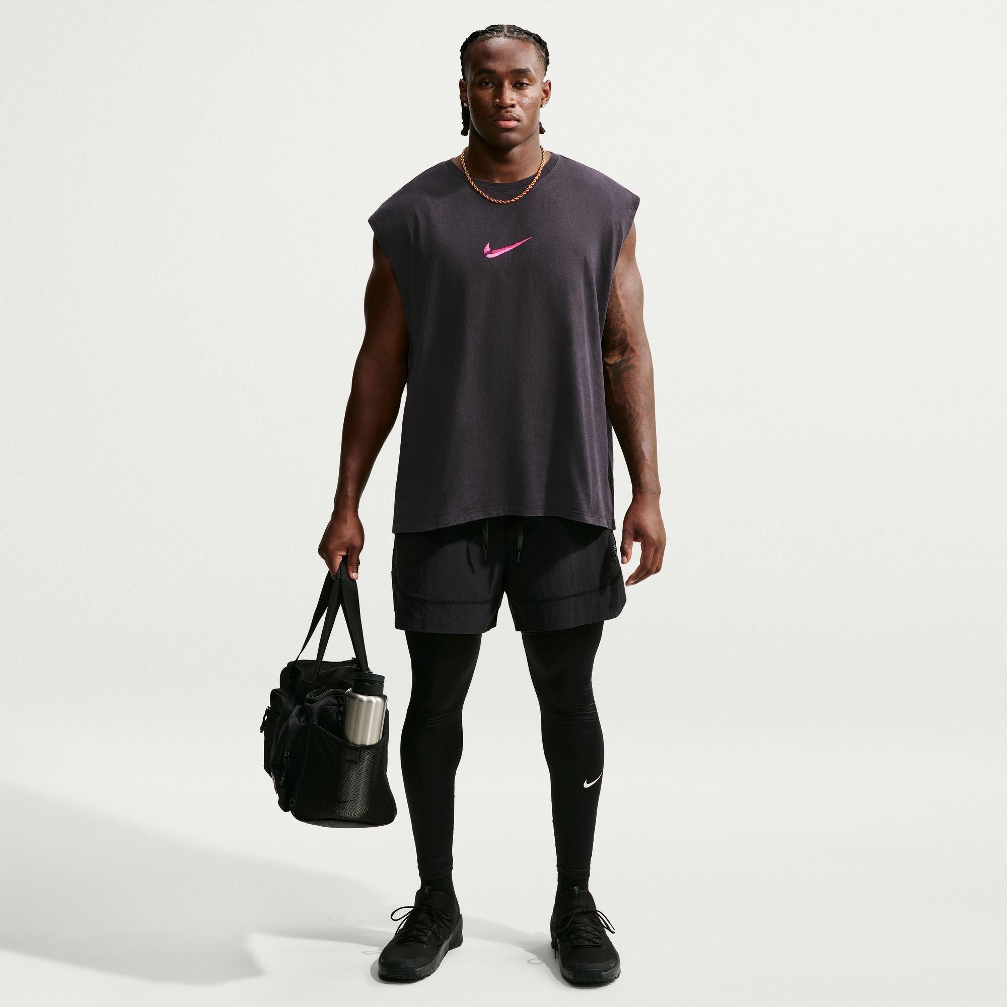 Sort/HyperPink - Nike - Men's PRO Dri-FIT Crew-Neck Sleeveless Slim-Fit Vest - 7