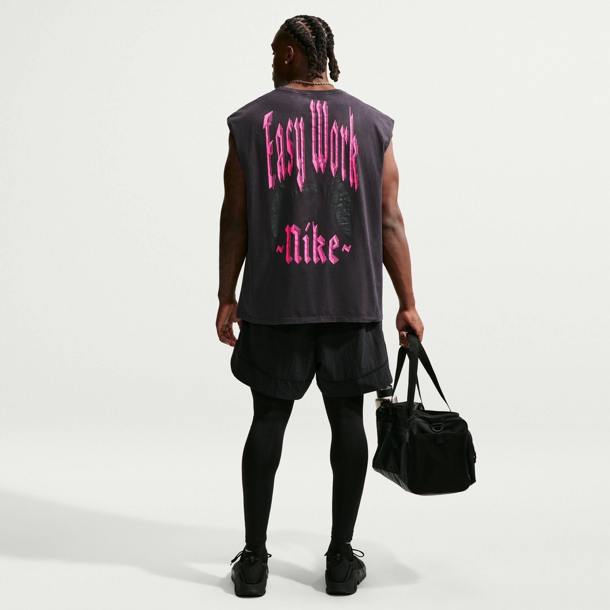 Sort/HyperPink - Nike - Men's PRO Dri-FIT Crew-Neck Sleeveless Slim-Fit Vest - 8