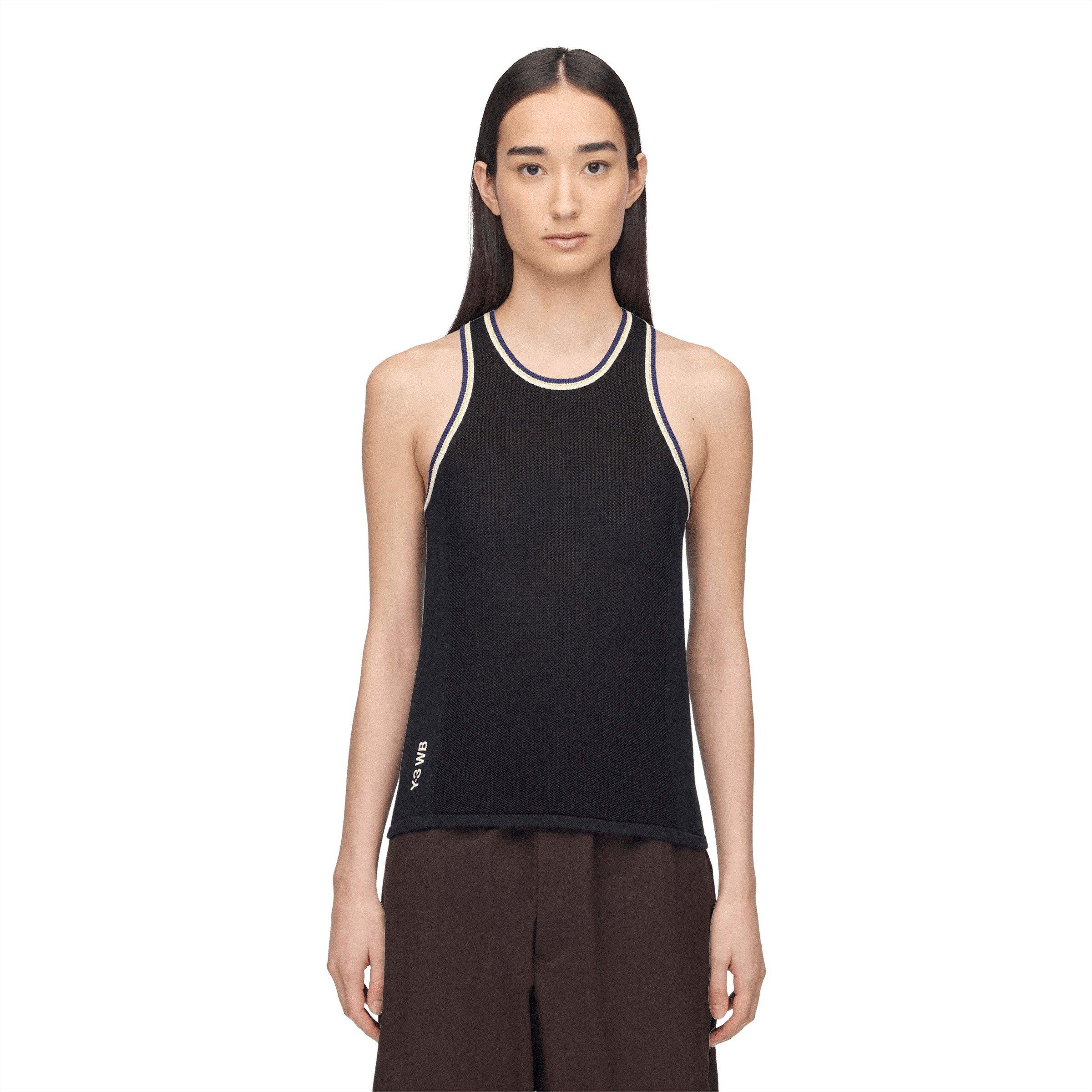 Black - adidas Originals - Mens Wales Bonner Y3 Knitted Tank Vest - 3