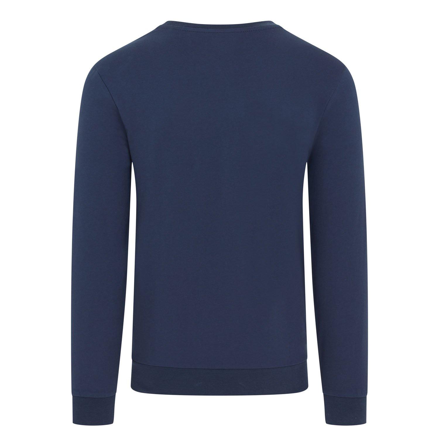 Navy - DKNY - DKNY Mens Long Sleeve Lounge Top Braves - 2