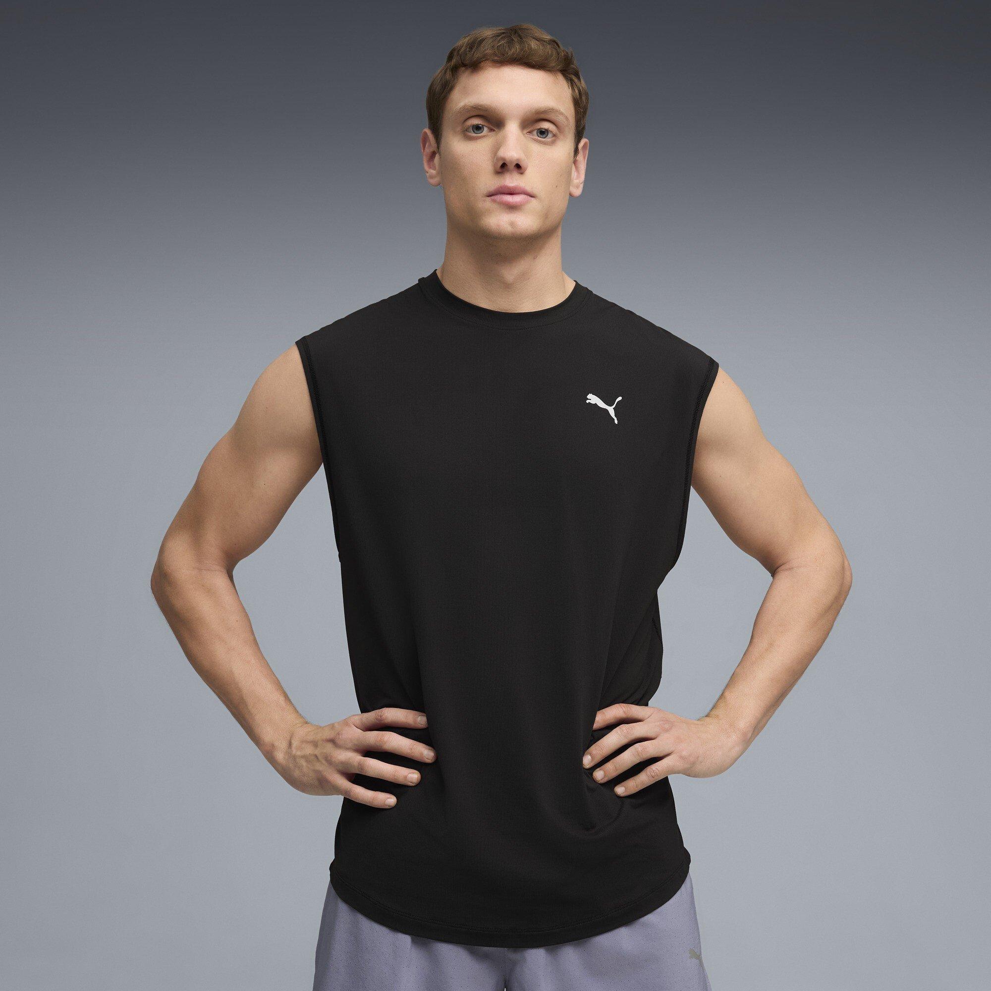Puma Schwarz - Puma - Men's Run Coolcell Performance Gym Vest - 3