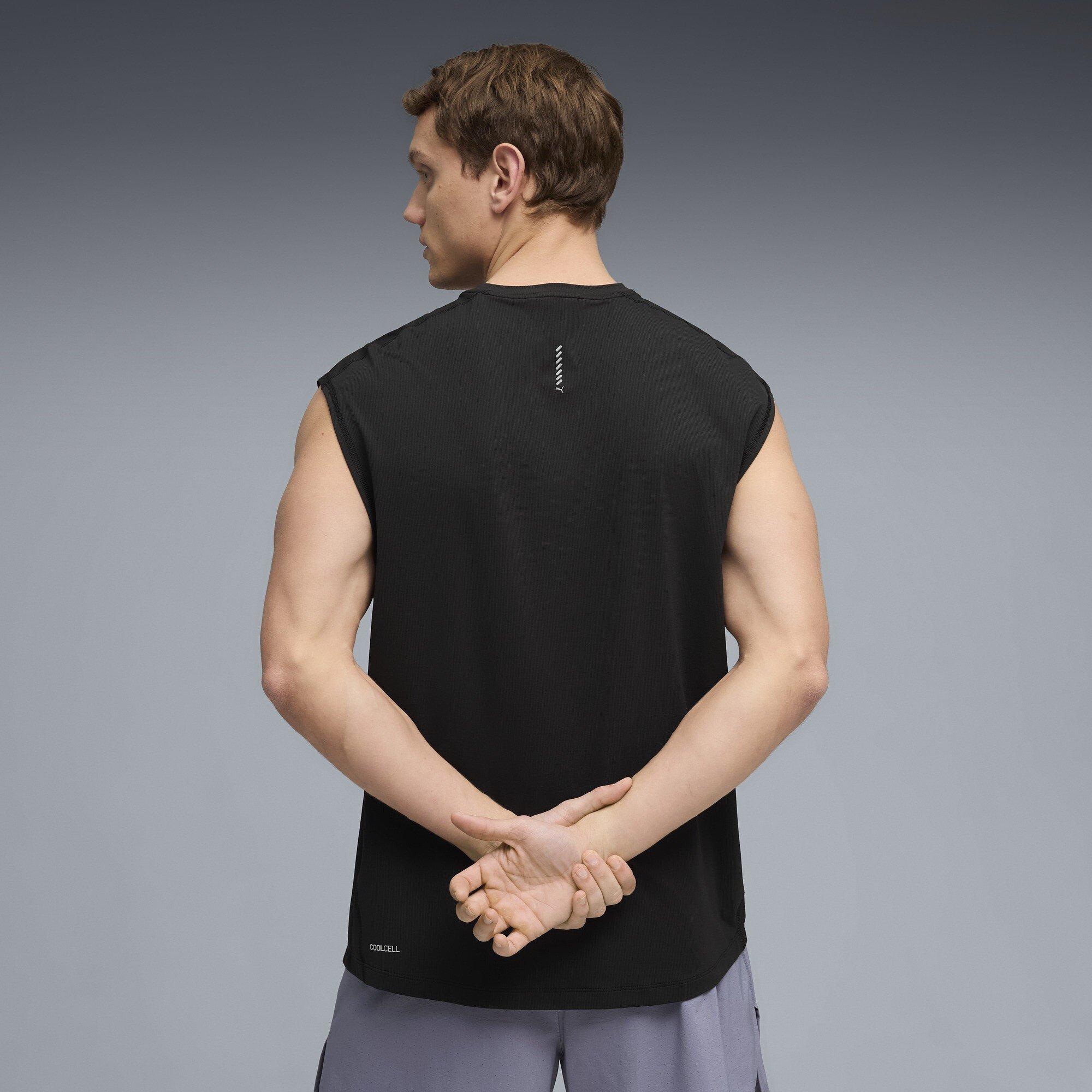 Puma Schwarz - Puma - Men's Run Coolcell Performance Gym Vest - 4