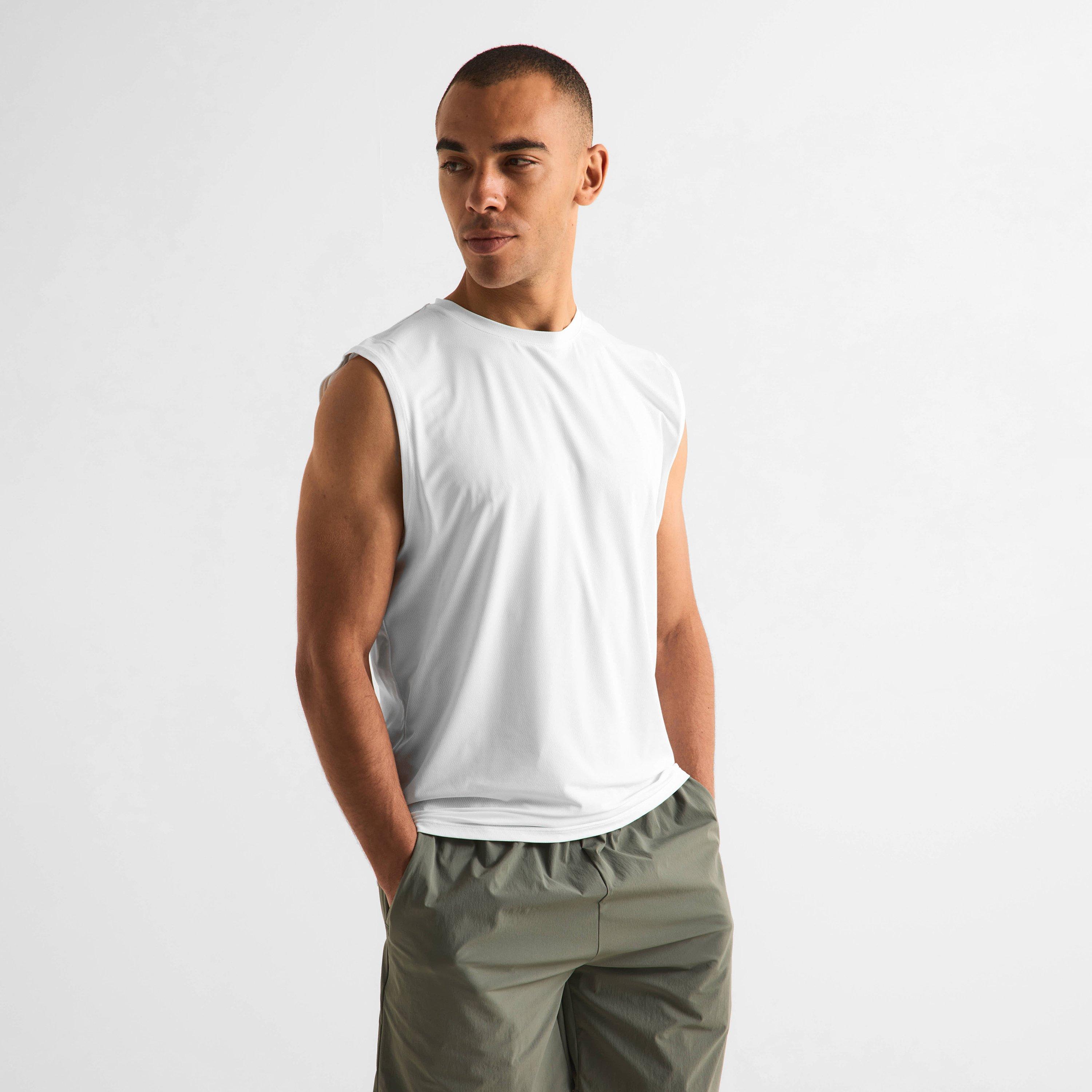 White - Condition - Men's Aero Tank Performance Gym Vest - 3