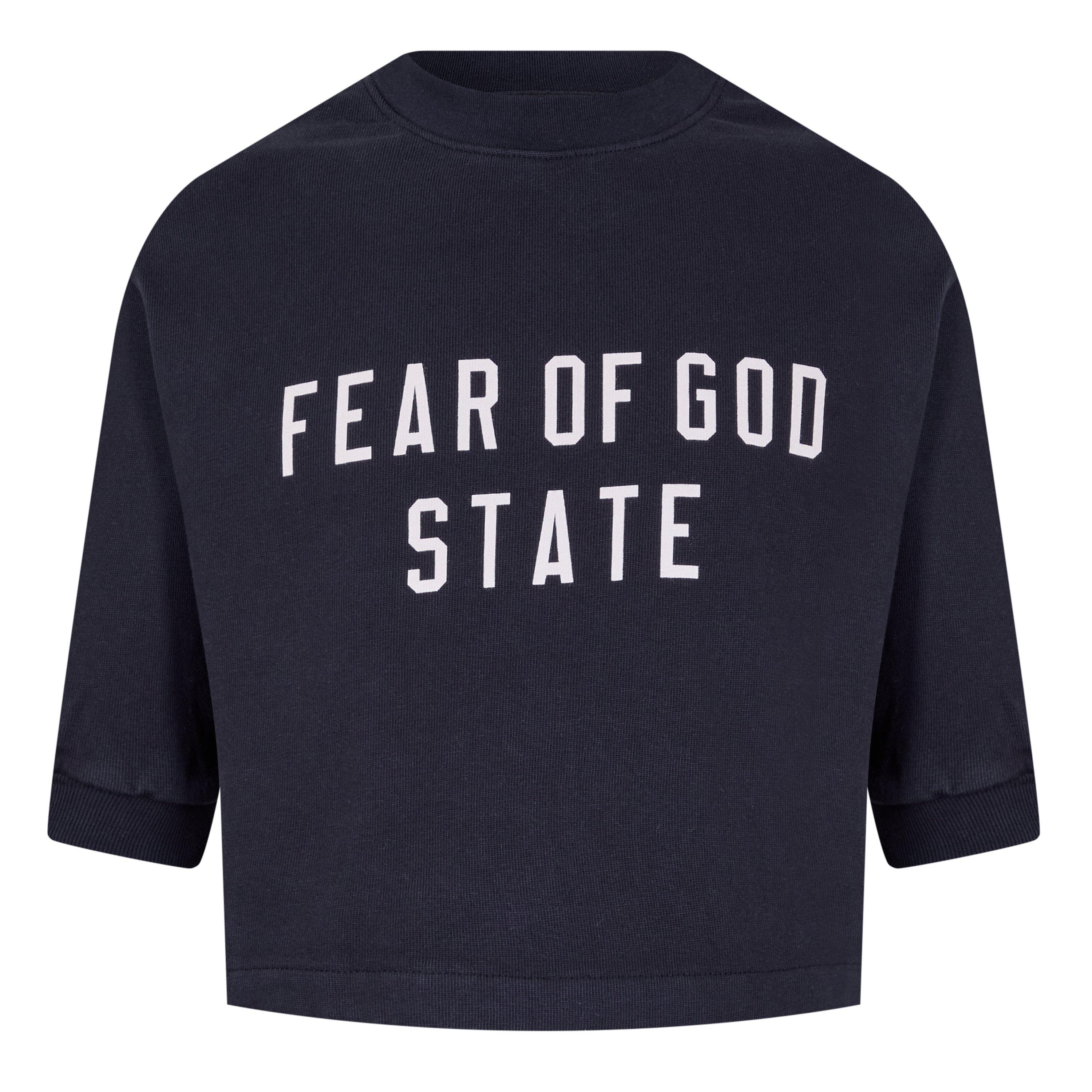 Black - Fear Of God Essentials - Unisex Kids' Logo Long Sleeve T-Shirt - 1