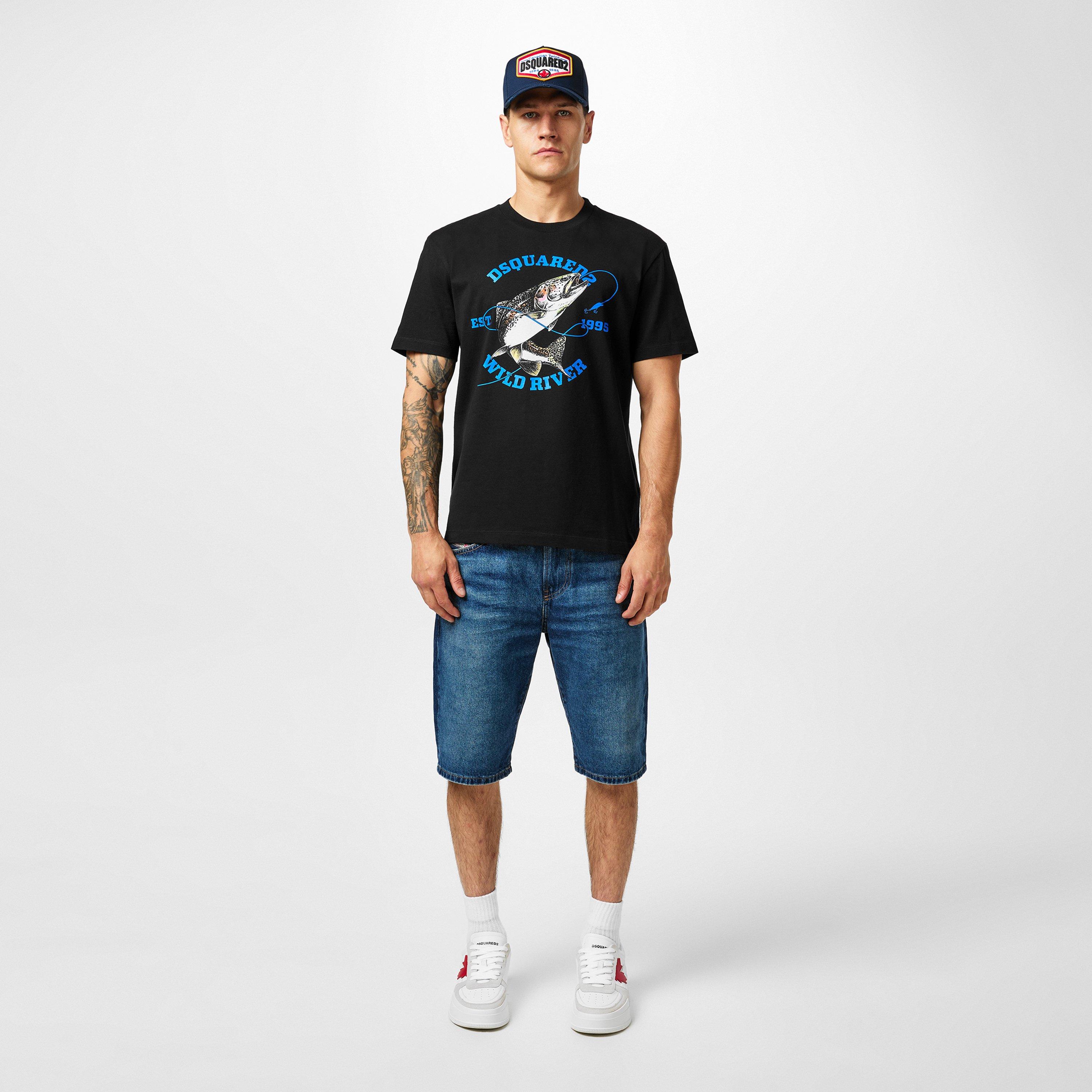 Black - DSquared2 - Wild River Logo T-Shirt - 6