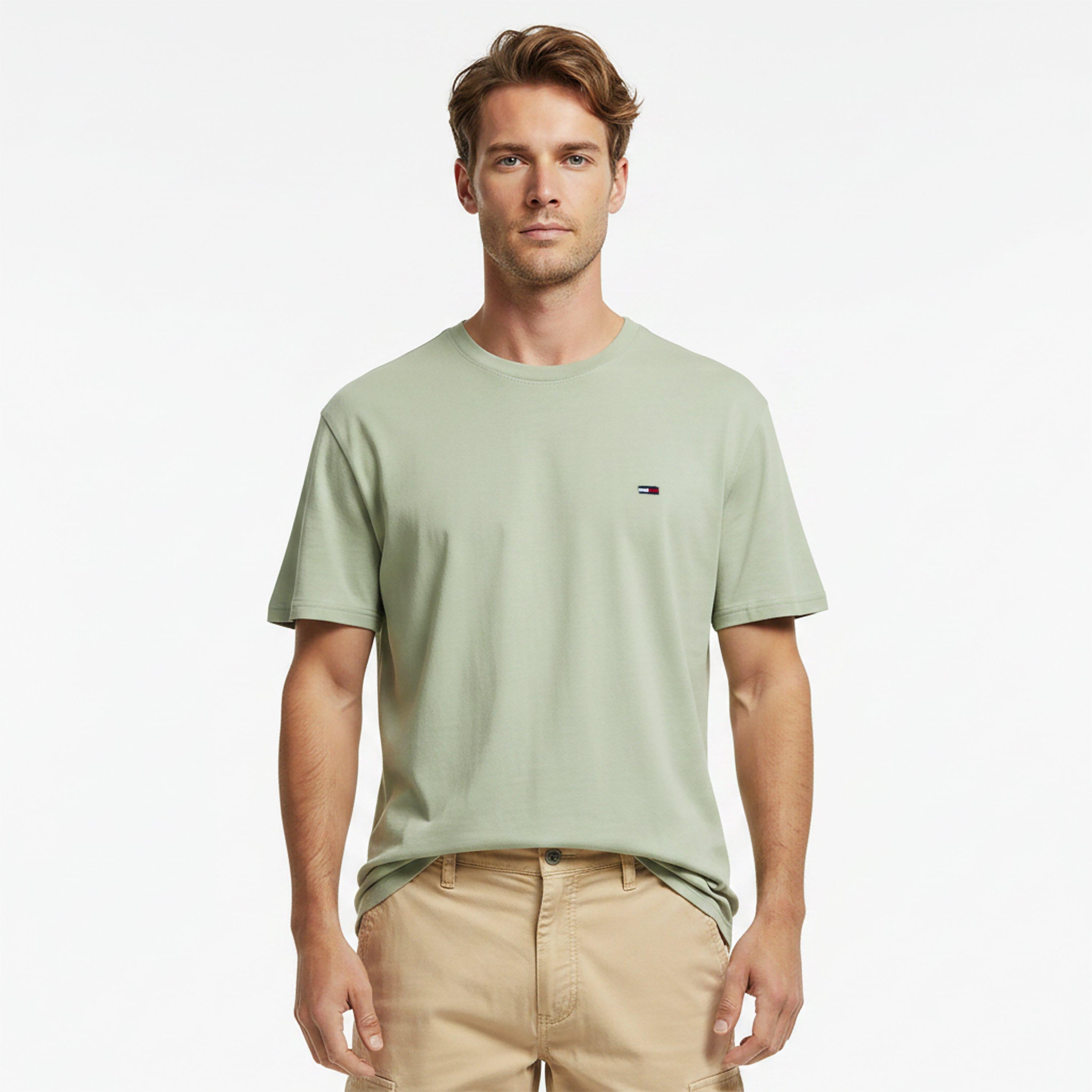 Tommy Jeans Men's Original Crew Neck Tee - Spring Olive - S