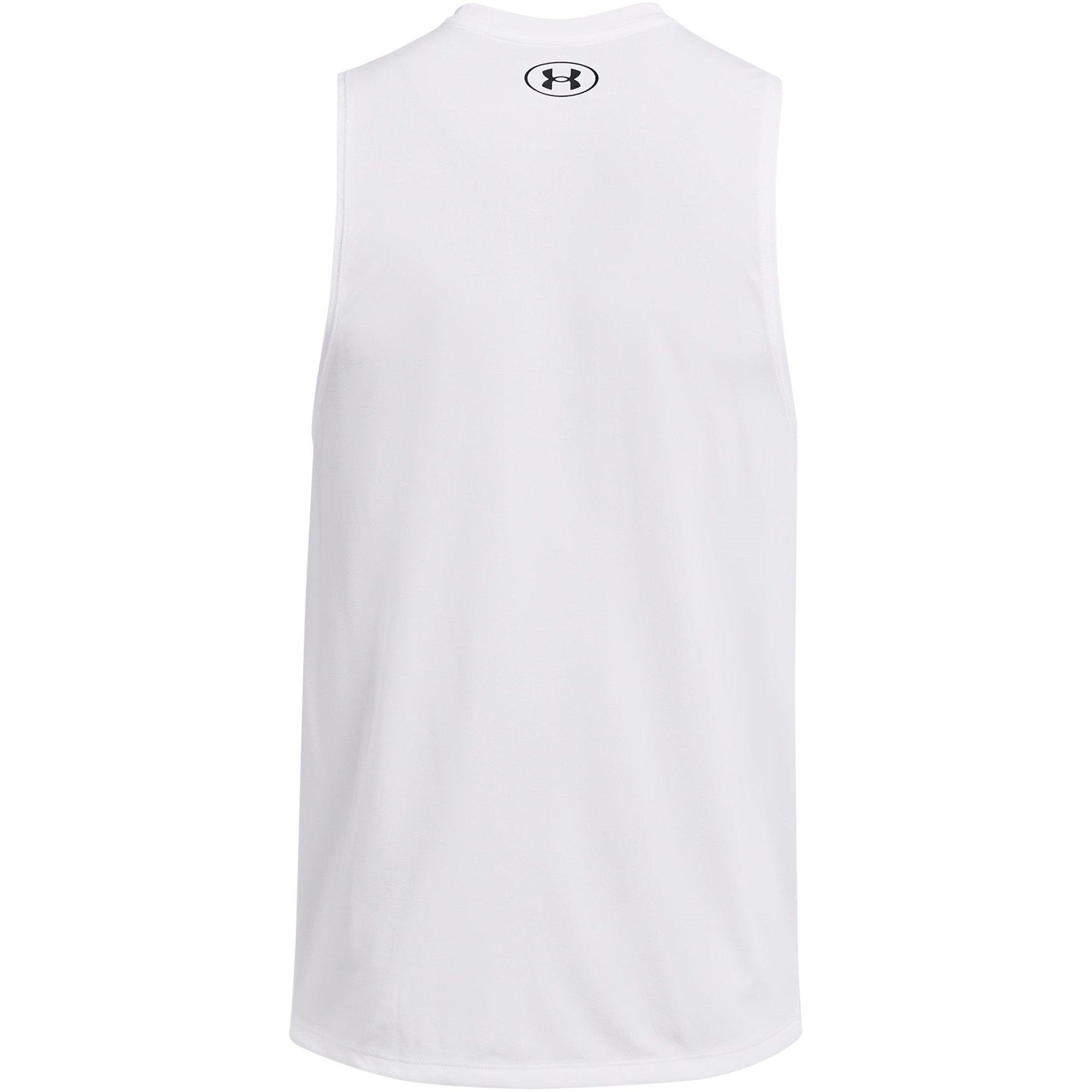 White/Black - Under Armour - Under Tech 2.0 Tank Top Mens - 2