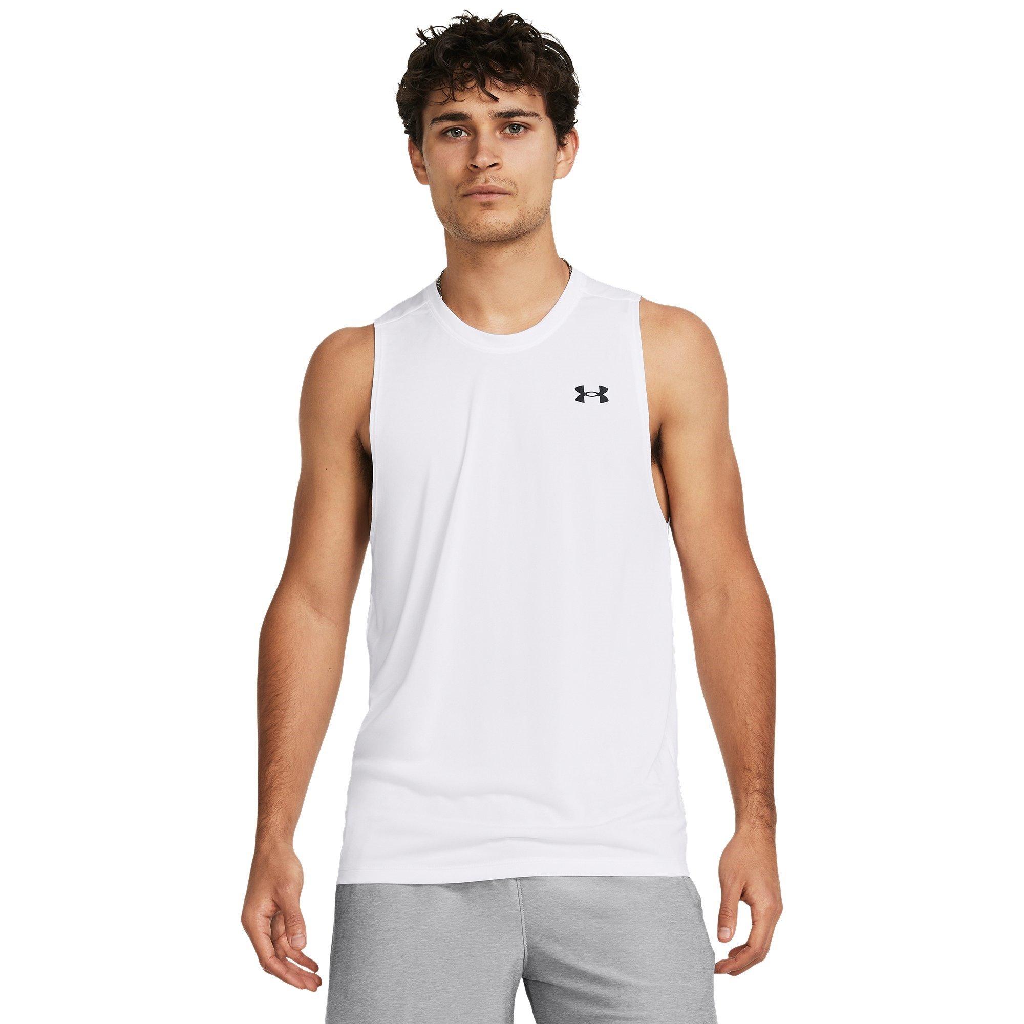 White/Black - Under Armour - Under Tech 2.0 Tank Top Mens - 3