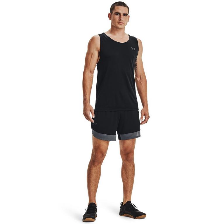 Noir/Gris - Under Armour - Under Armour Training Heatgear Korte shorts in zwart - 4