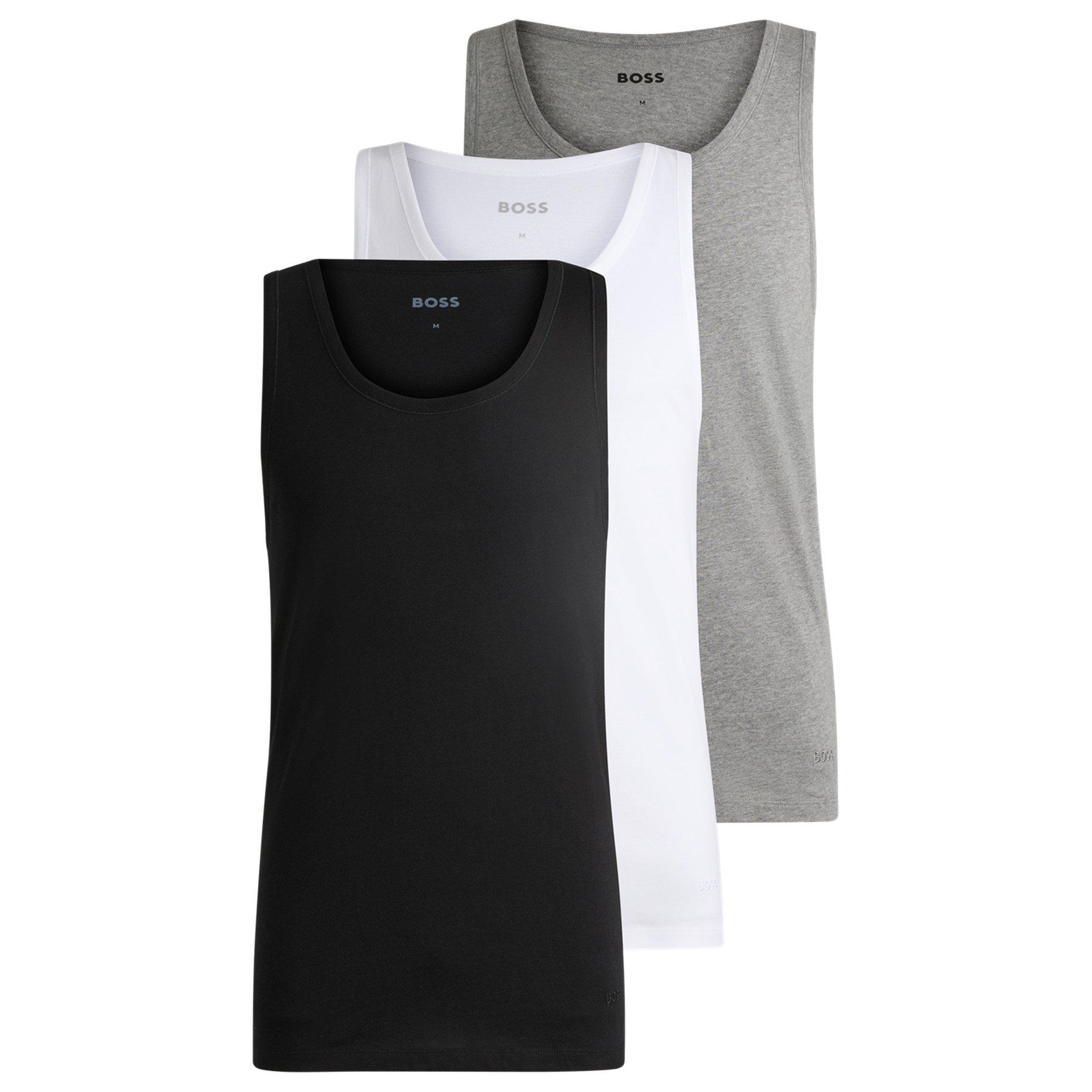 Wht/Gry/Nvy - Boss - TankTop 3P Classic 10243514 01 - 1