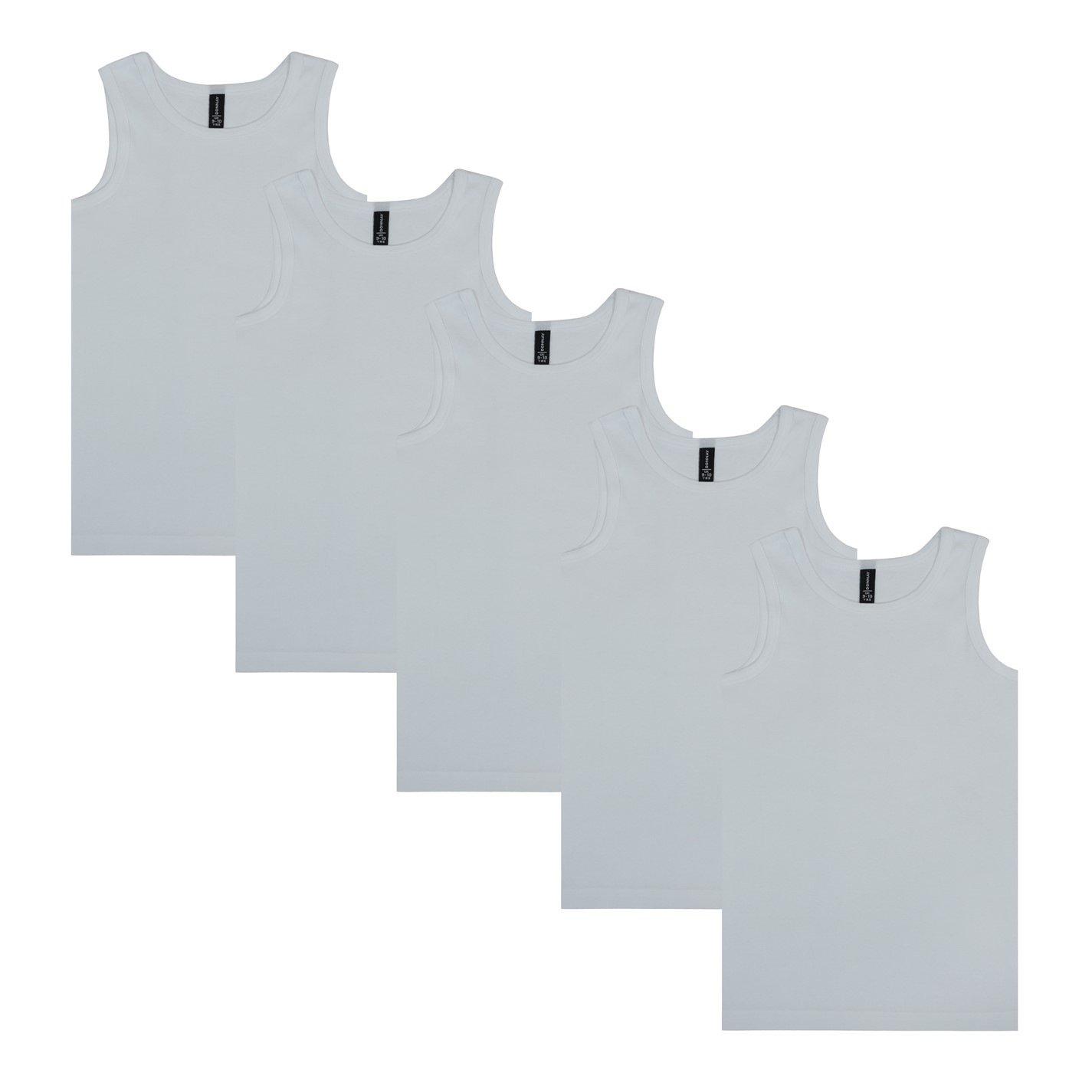 White - Donnay - 5pk Vest Jn - 1