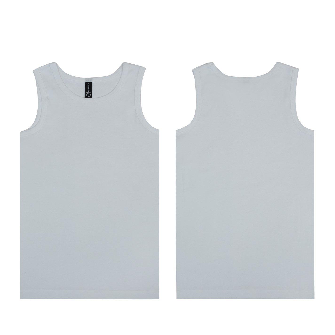 White - Donnay - 5pk Vest Jn - 4