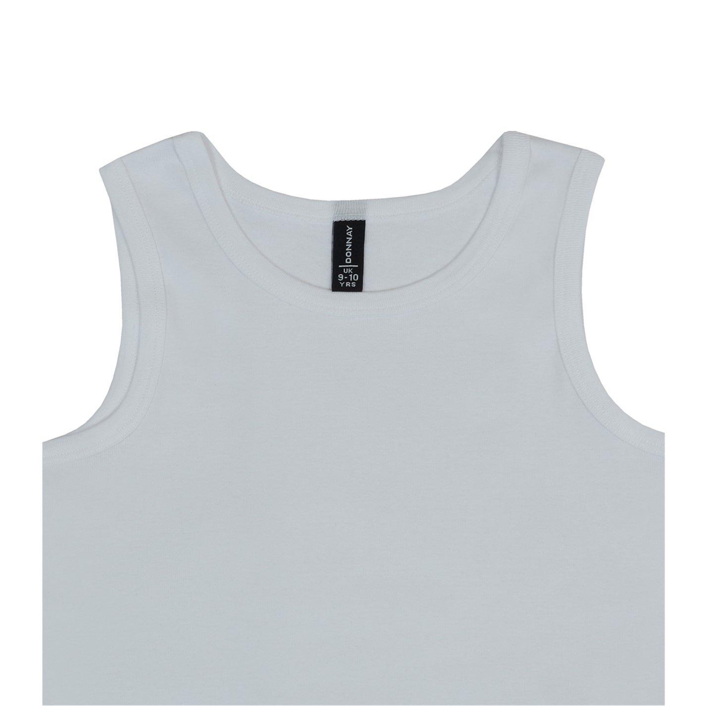 White - Donnay - 5pk Vest Jn - 5