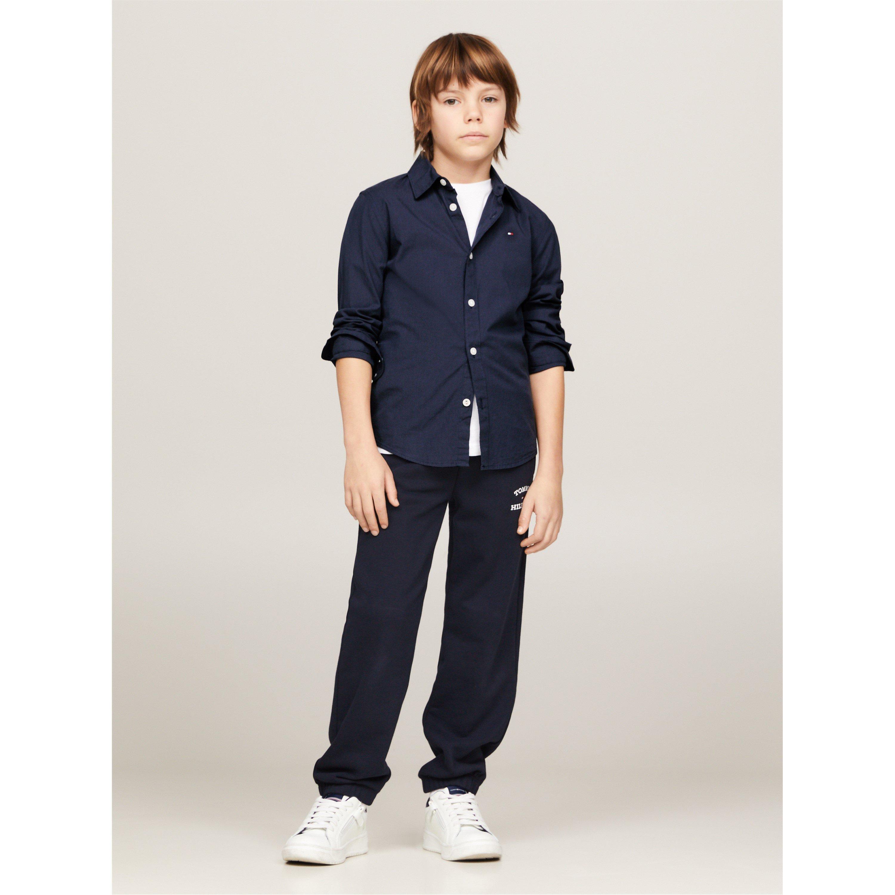 Twilight Navy - Tommy Hilfiger - Kids' Long-Sleeve Solid Stretch T-Shirt - 3