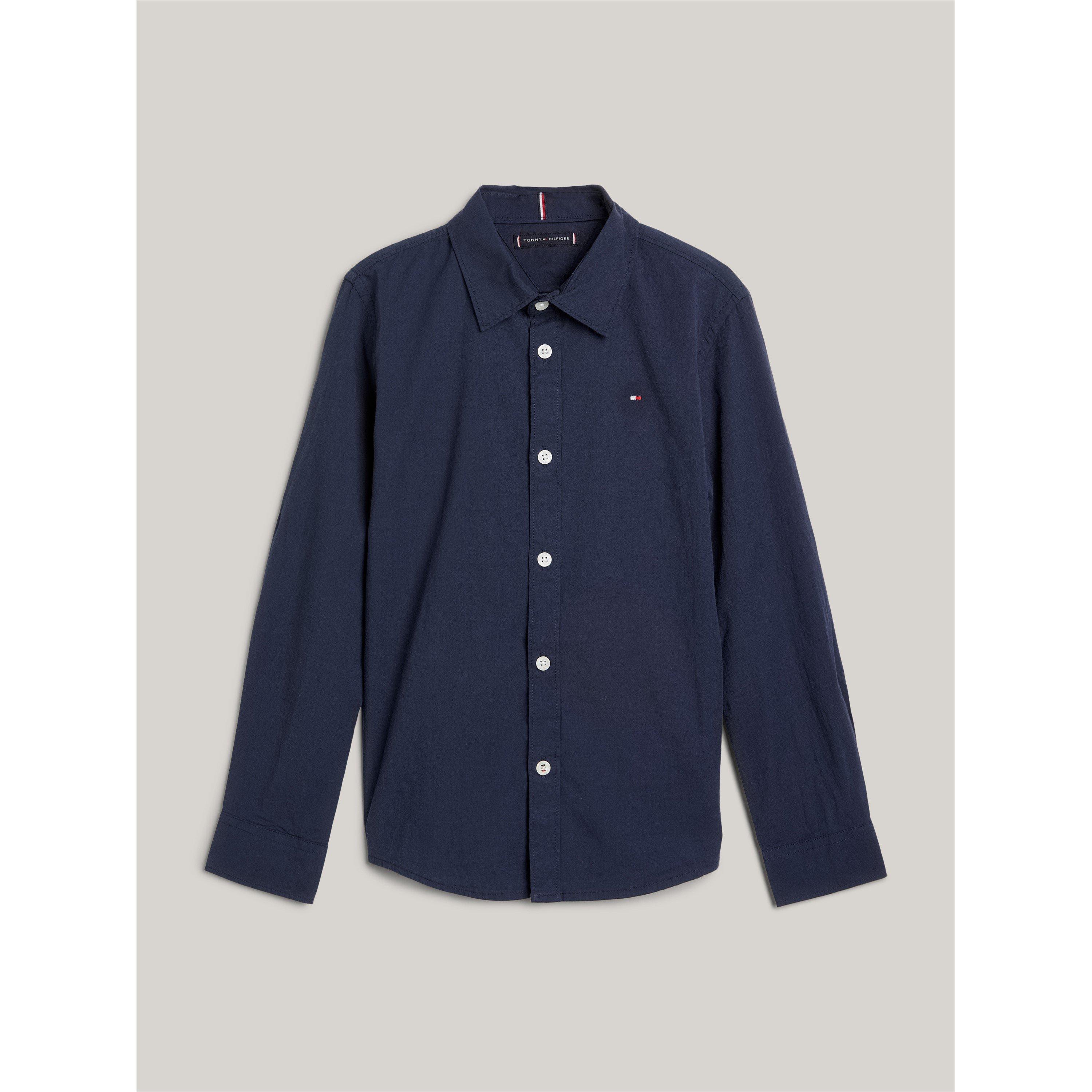 Twilight Navy - Tommy Hilfiger - Kids' Long-Sleeve Solid Stretch T-Shirt - 5