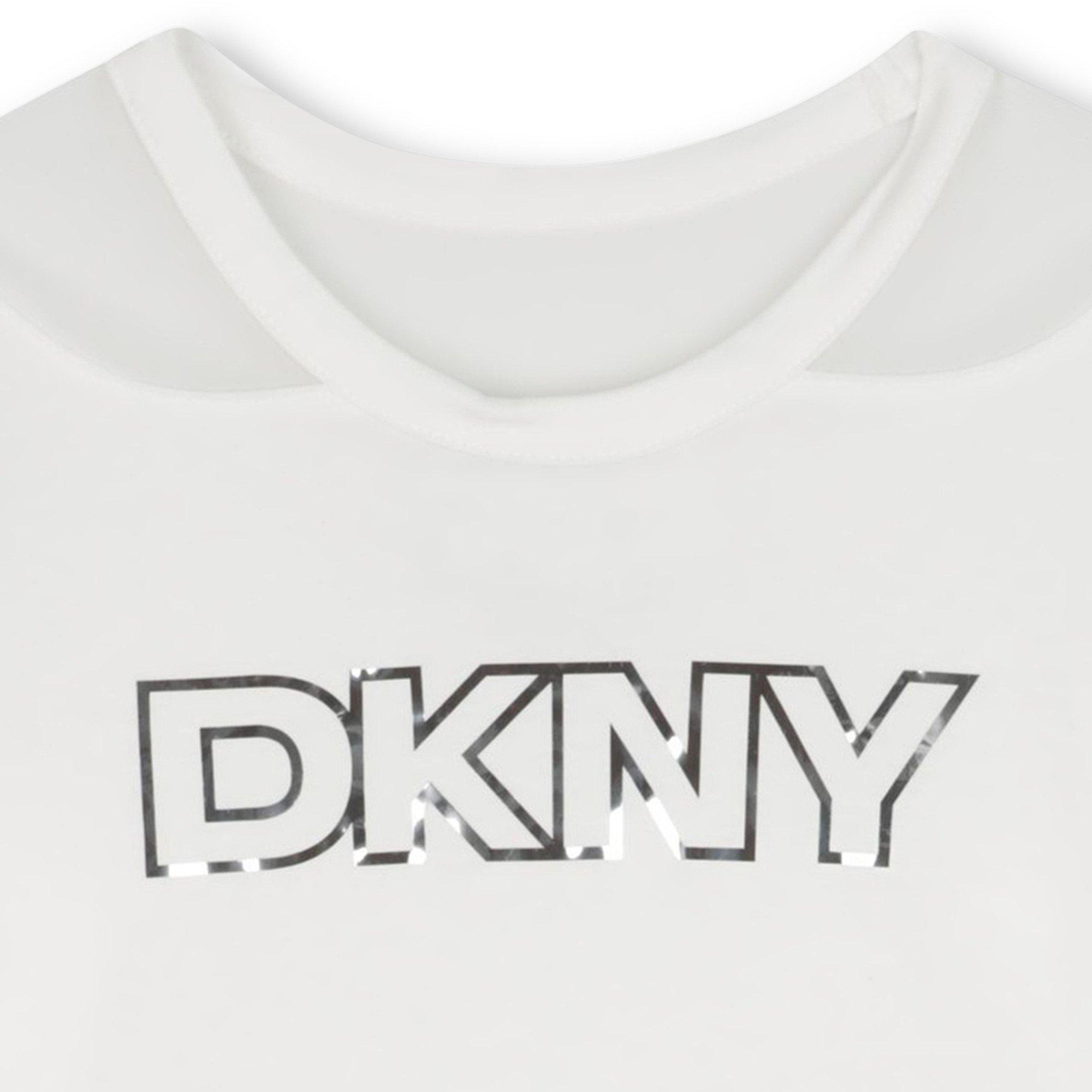 Cream - DKNY - DKNY Logo LS Tee Jn61 - 3