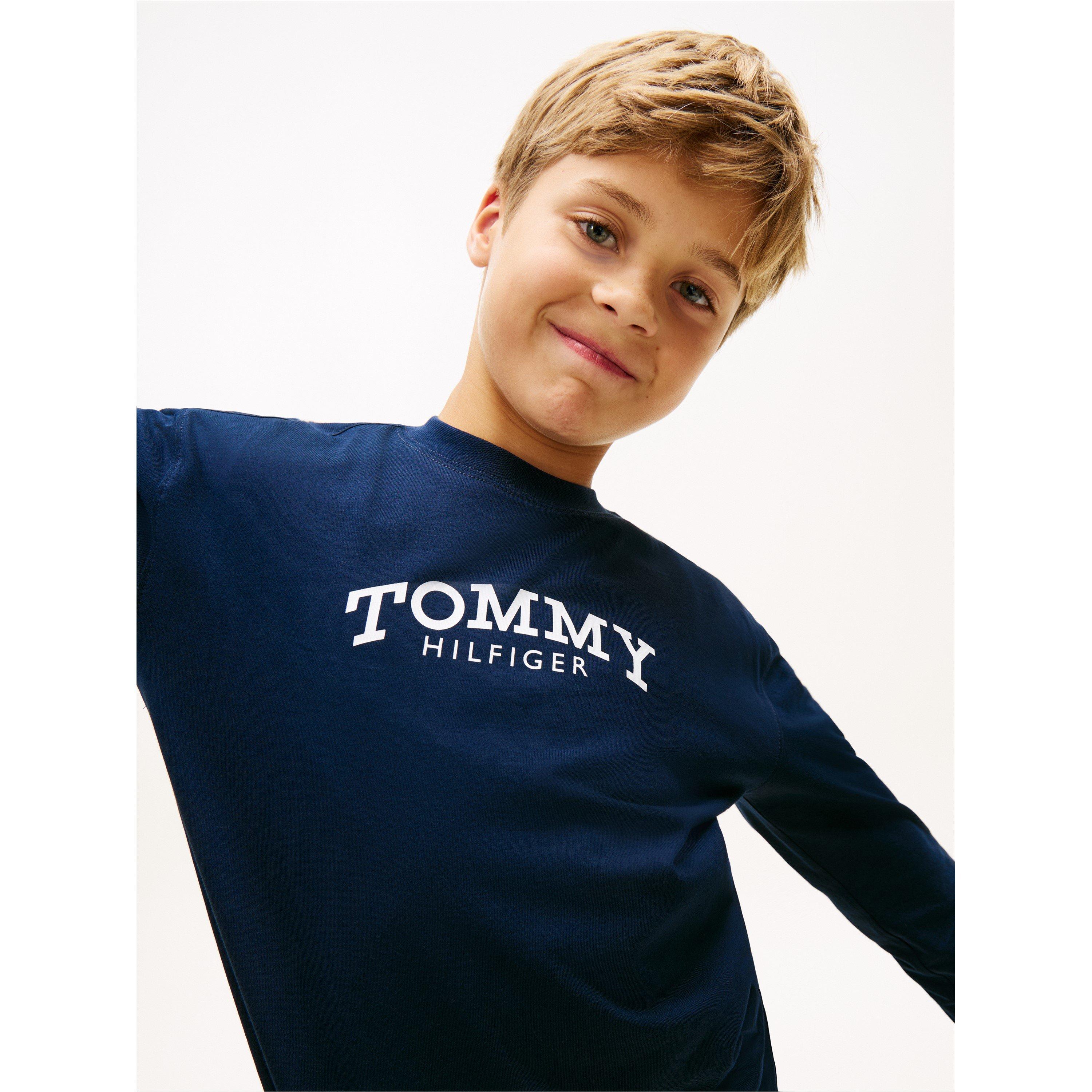 Dark Night Navy - Tommy Hilfiger - Tommy Mono Prnt Tee Jn62 - 3