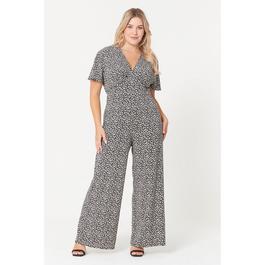 Be You Ladies Mono Wide Leg Printed Jumpsuit