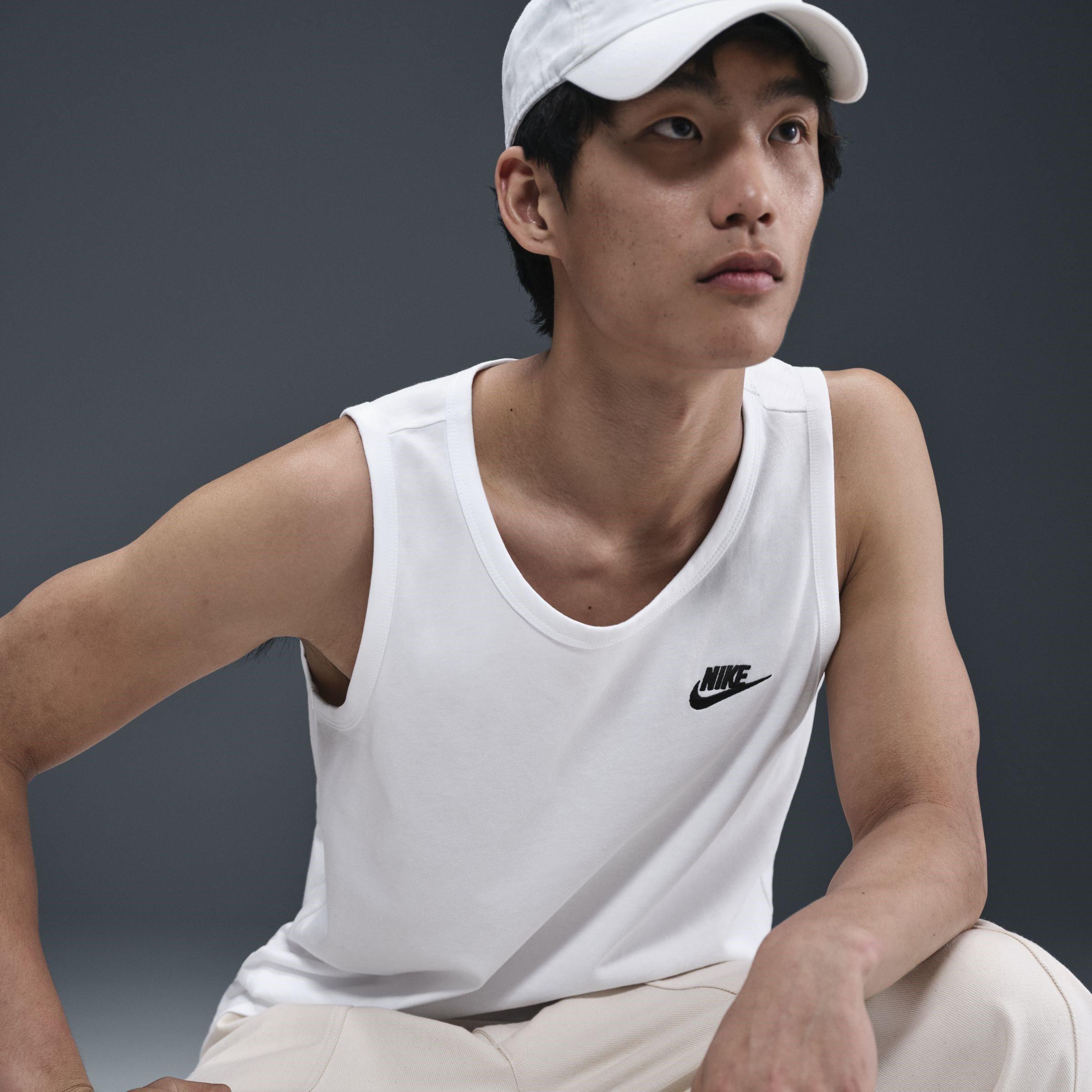 White/Black - Nike - Sportswear Club Mens Tank Top - 3