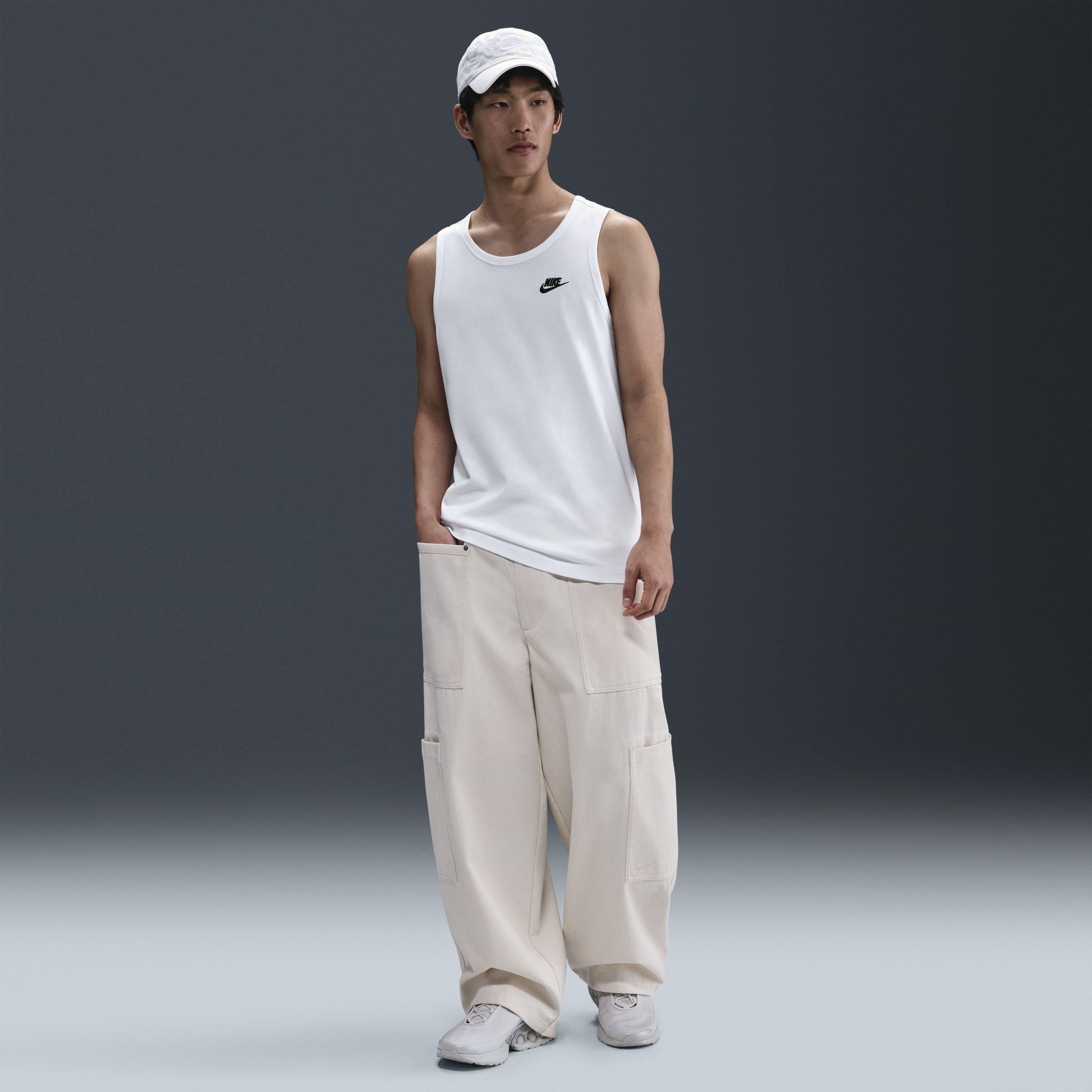 White/Black - Nike - Sportswear Club Mens Tank Top - 4