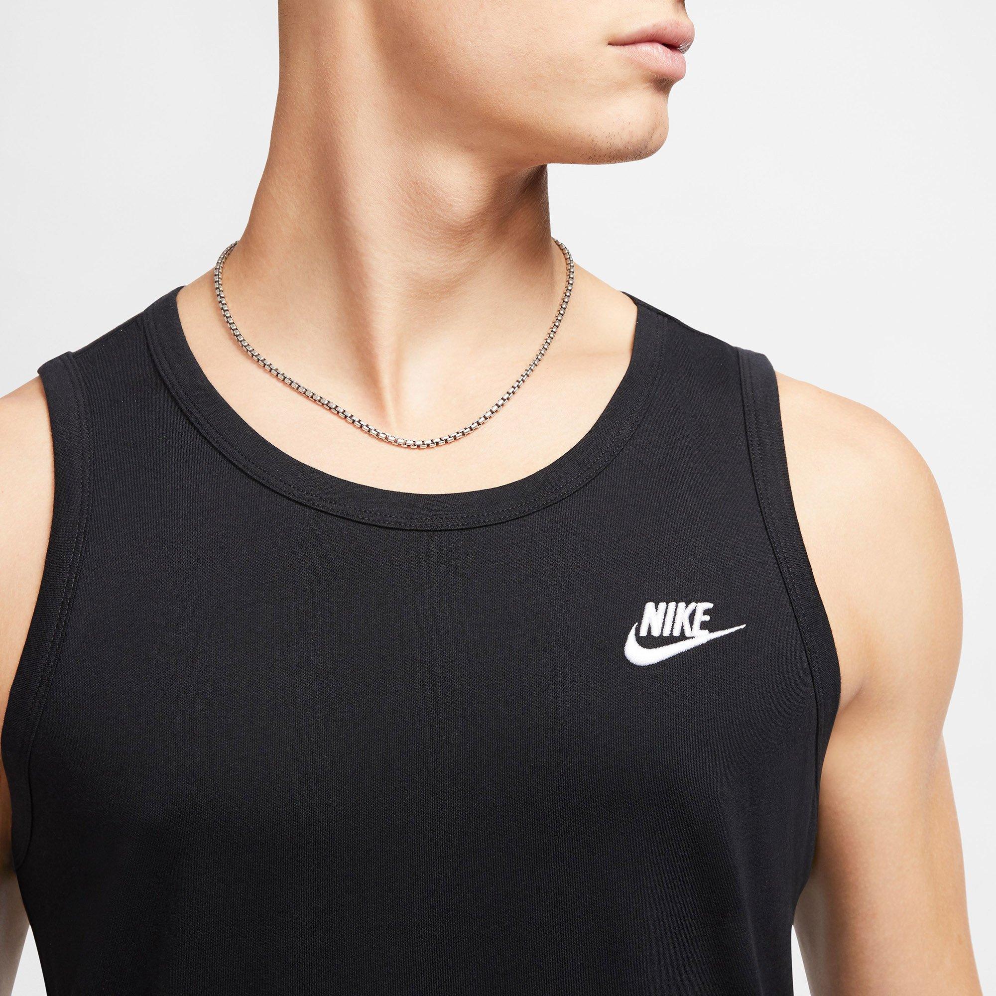 Black/White - Nike - Sportswear Club Mens Tank Top - 5