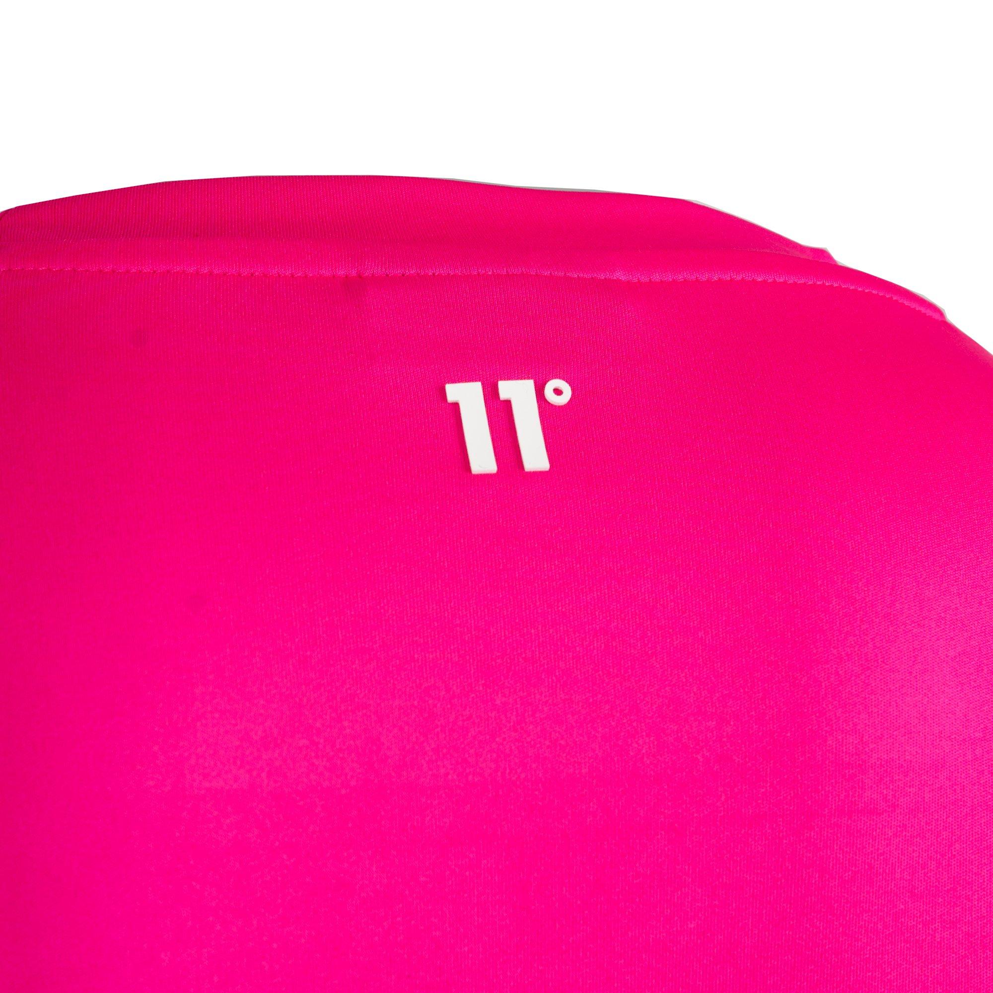 Pink Glo/White - 11 Degrees - Cut & Sew Taped T-Shirt - 4
