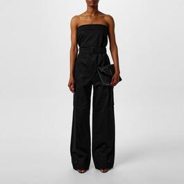 Saint Laurent Cassandre Strapless Jumpsuit