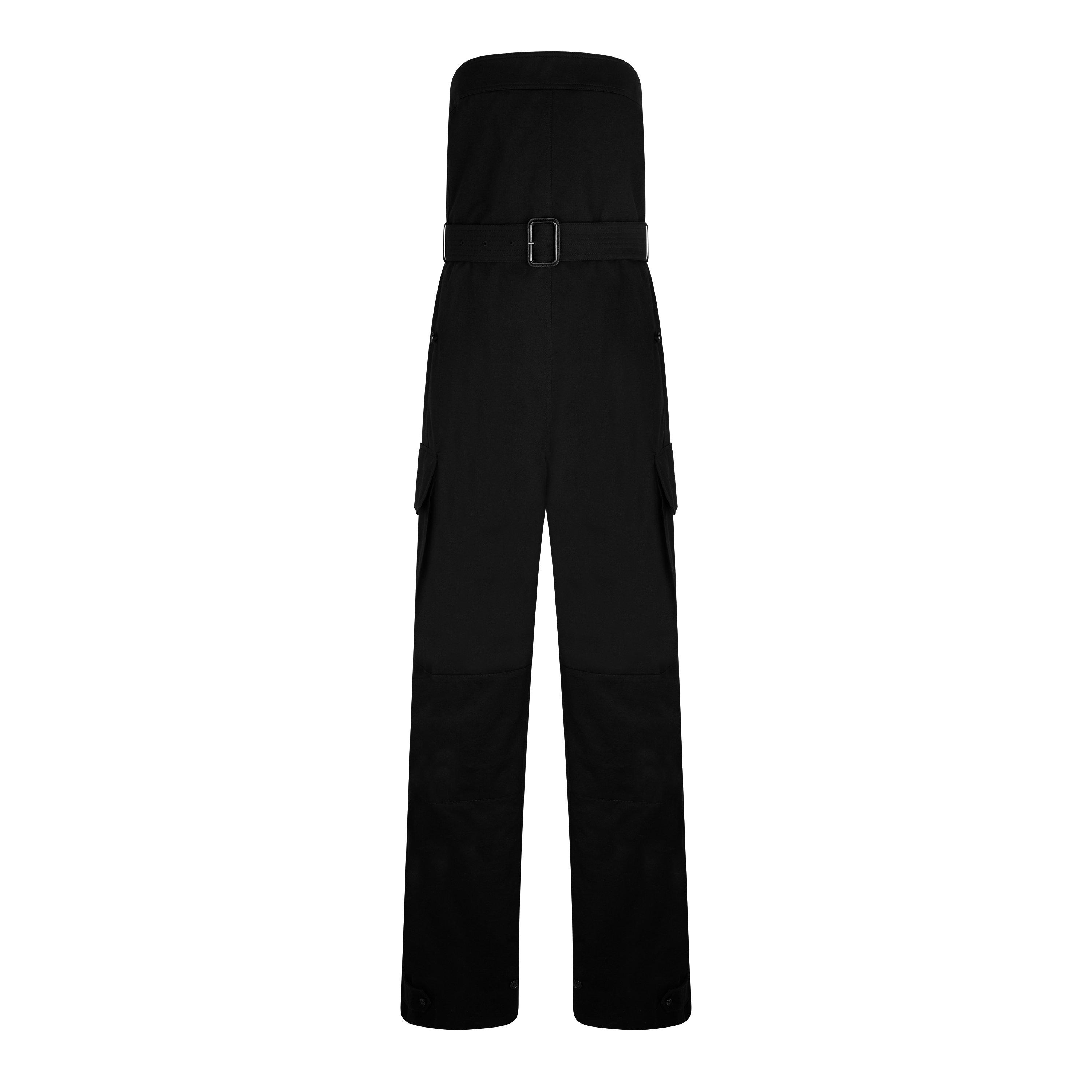 NOIR - Saint Laurent - Cassandre Strapless Jumpsuit - 5