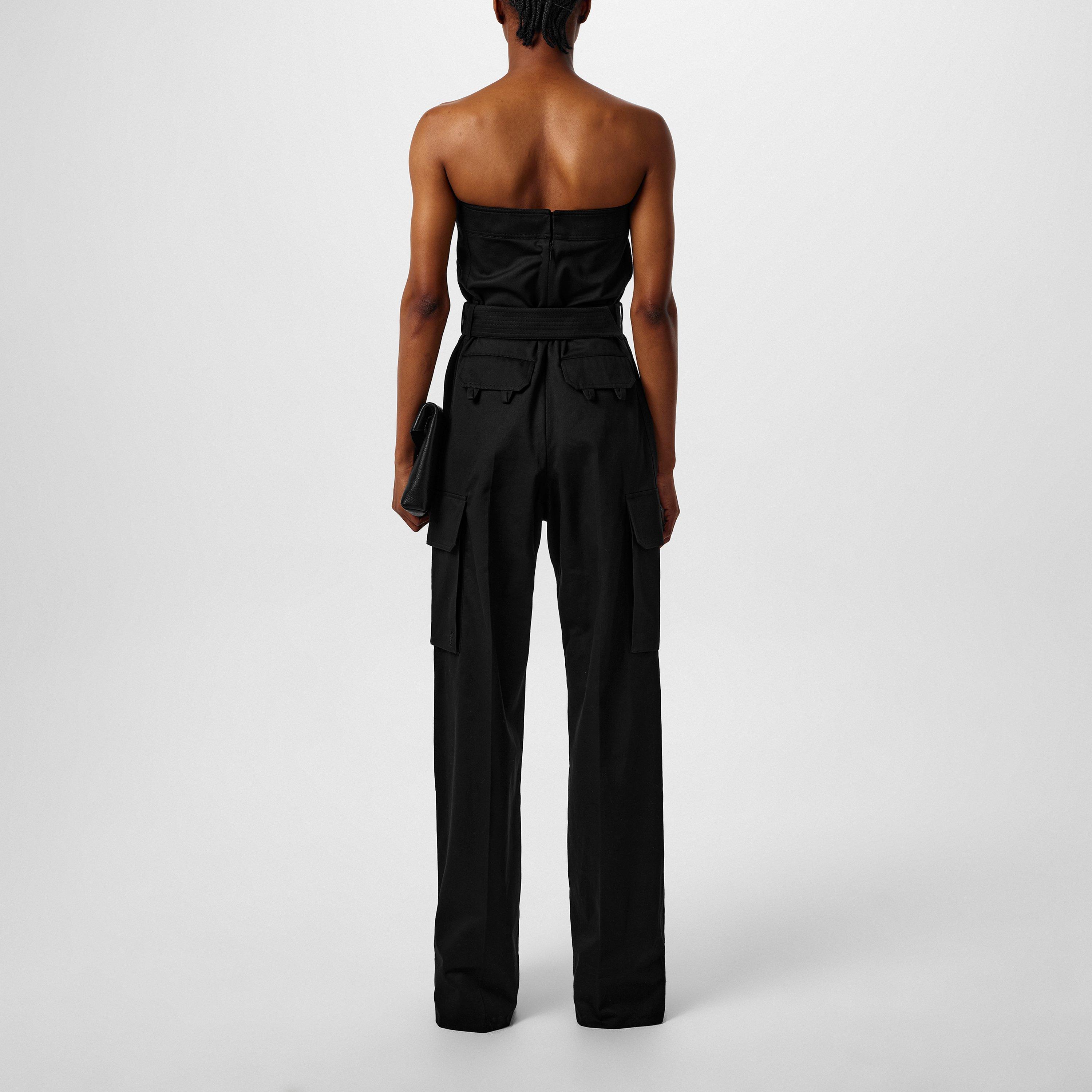 NOIR - Saint Laurent - Cassandre Strapless Jumpsuit - 3