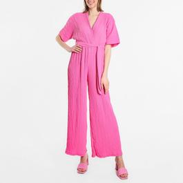 Be You Wide Wide Leg Plisse Jumpsuit