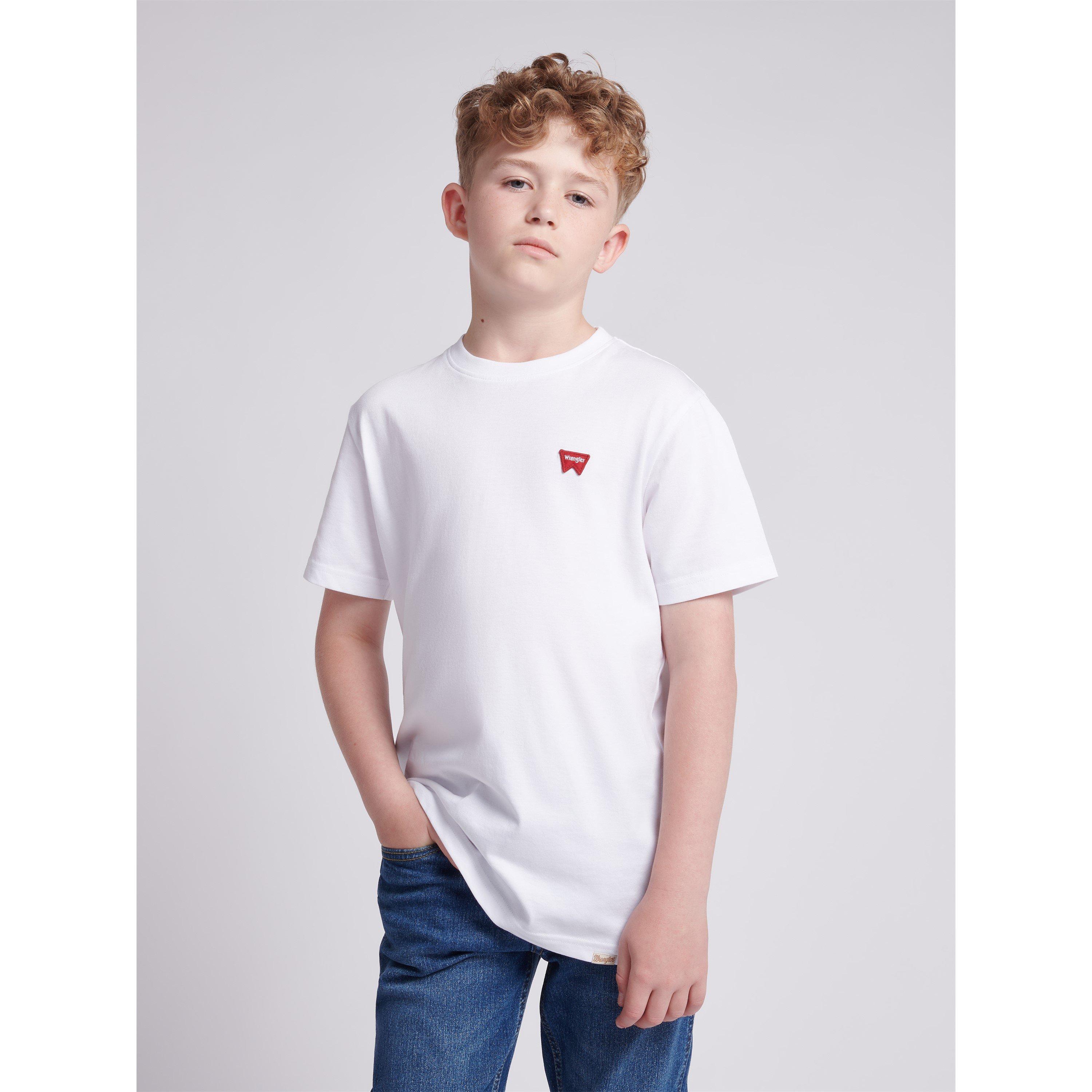 Bright white - Wrangler - Kids' Festival Badge Regular Fit T-Shirt - 1