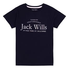 Jack Wills Jack Kids Girls Forstal Script Logo T-Shirt