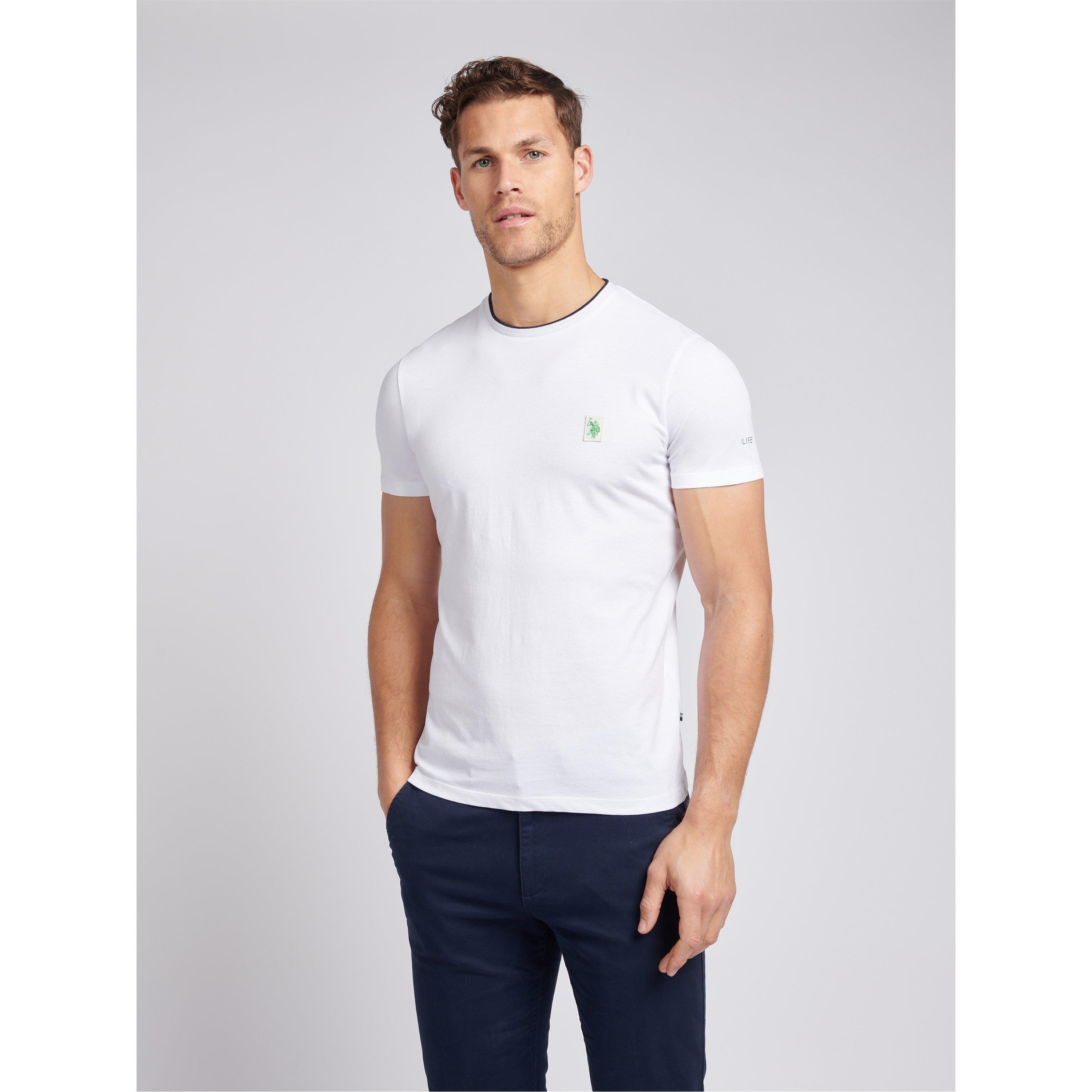 Bright White - US Polo Assn - Men's USPA Life Double Horsemen Regular Fit T-Shirt - 1