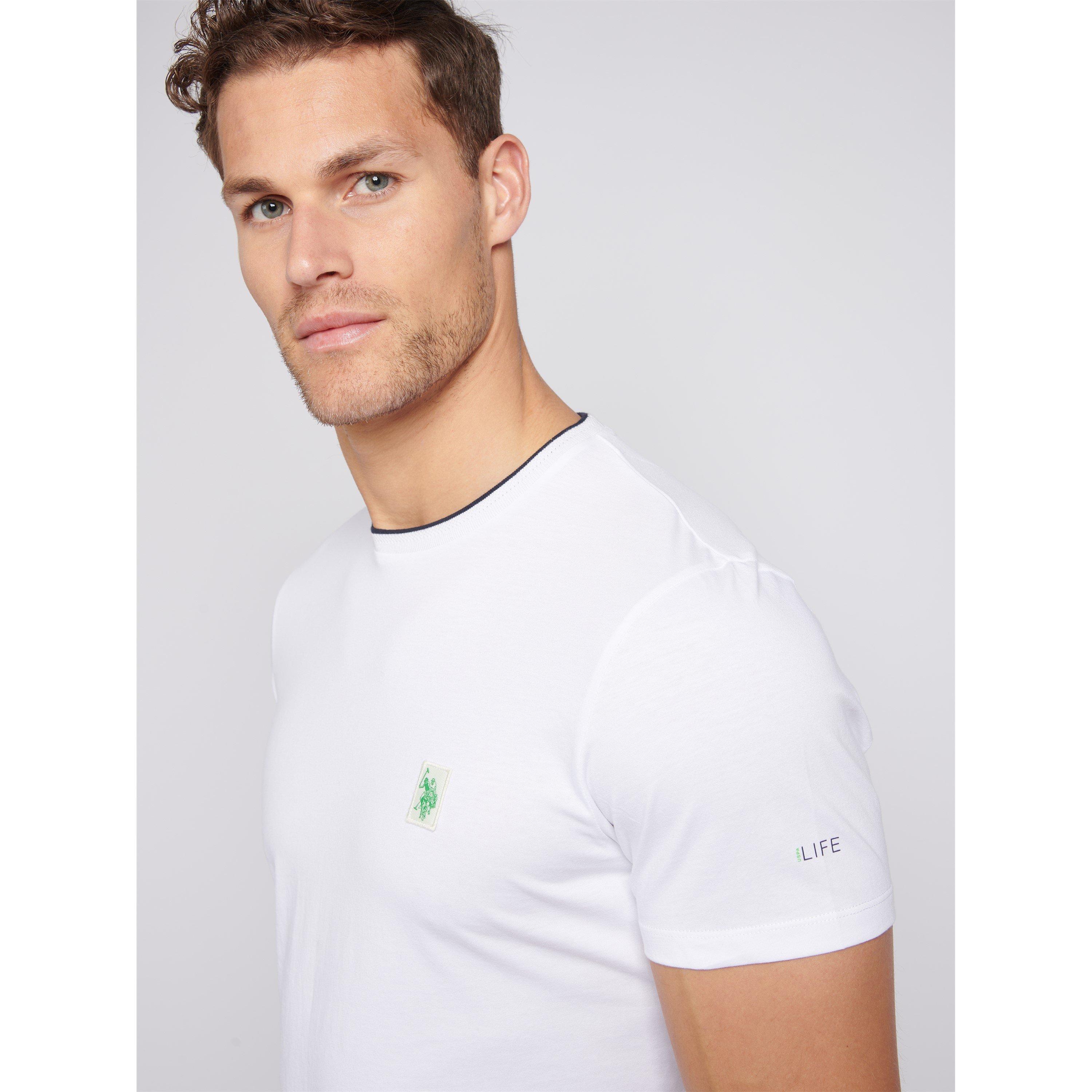 Helder Wit - US Polo Assn - USPA Life Double Horsemen Regular Fit T-Shirt - 3