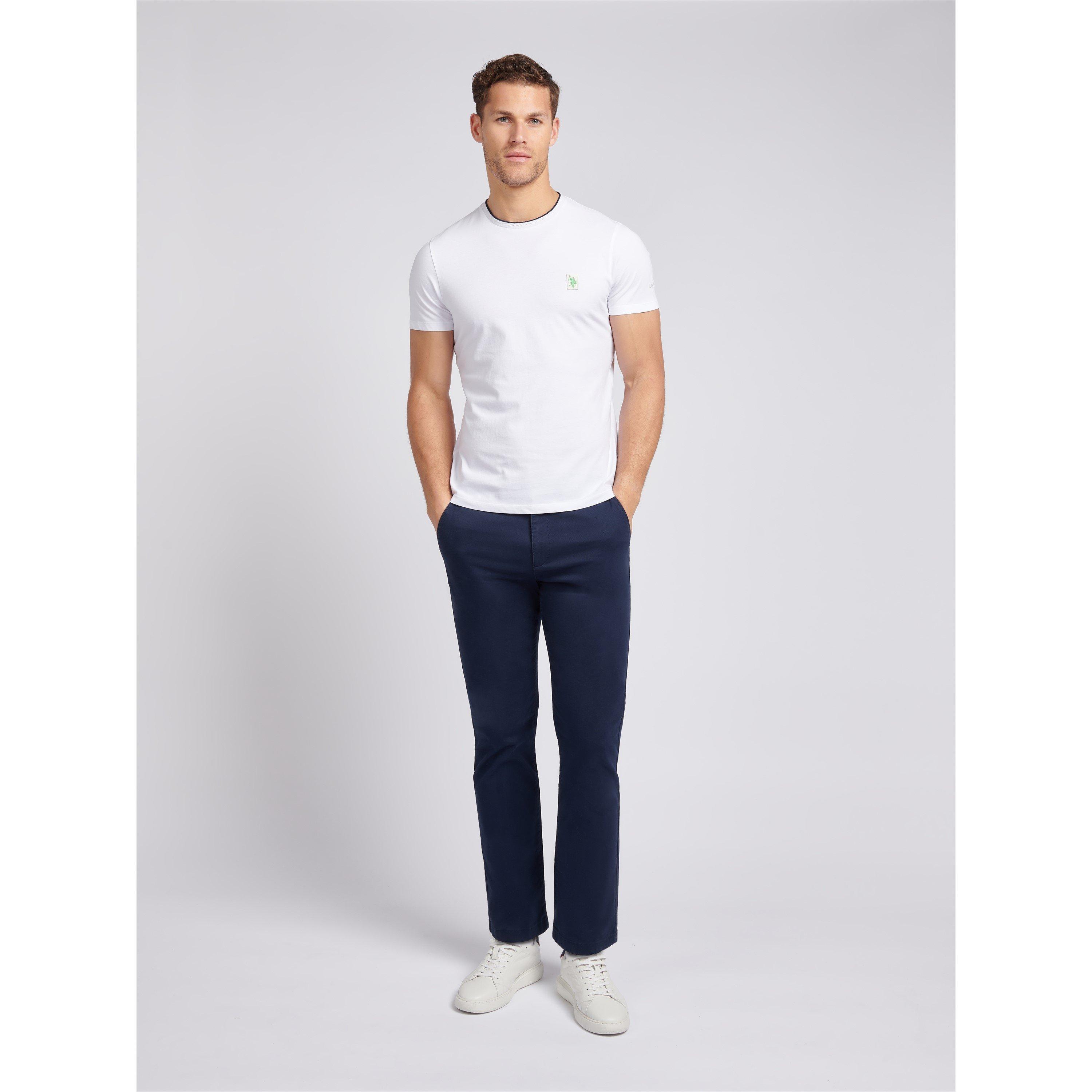 Helder Wit - US Polo Assn - USPA Life Double Horsemen Regular Fit T-Shirt - 4