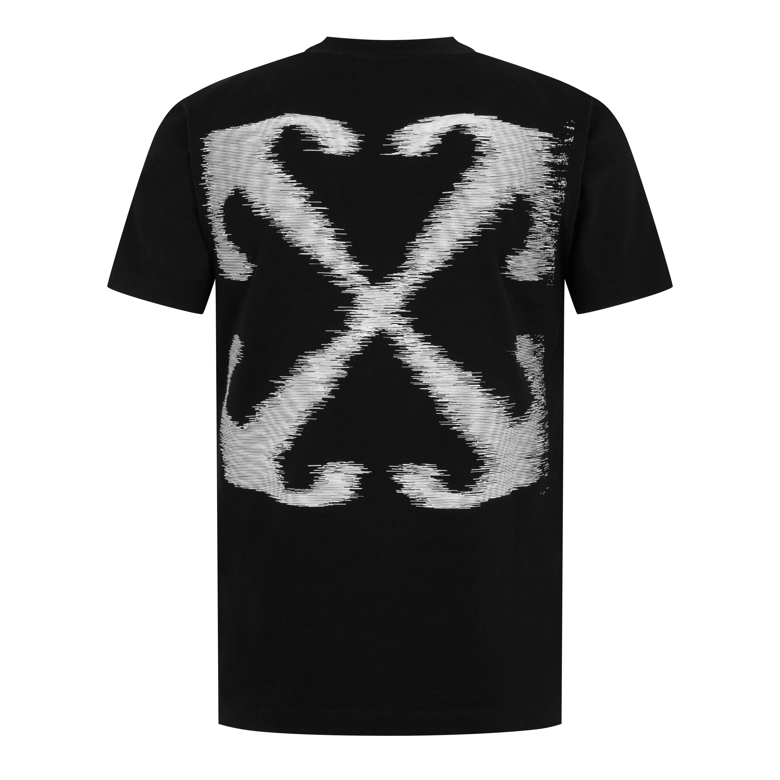Black - Off White - Men's Logo Arrow T-Shirt, Iconic Motif - 8