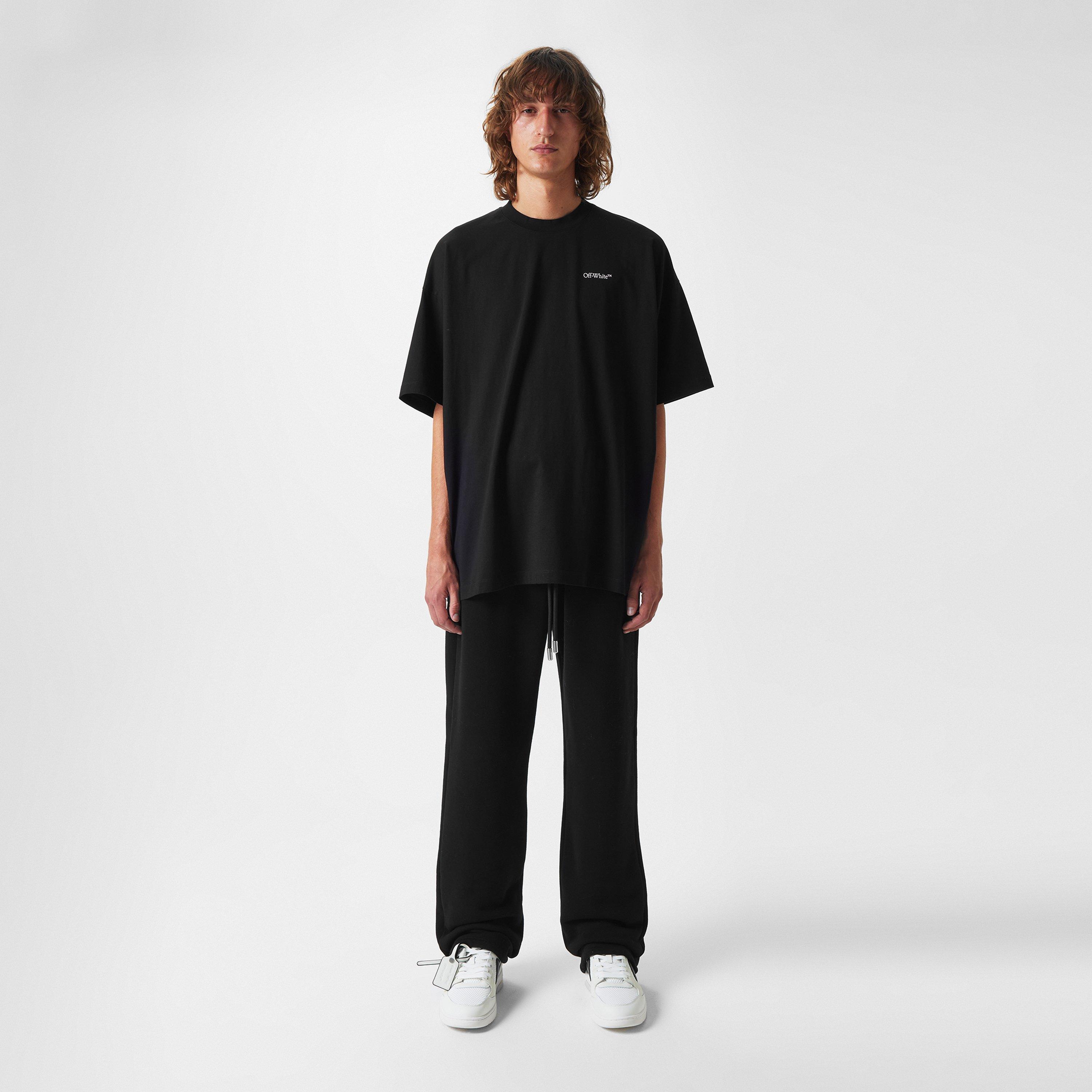 Black - Off White - Men's Vanish Arrows Oversized T-Shirt, Signature Motif - 4