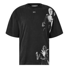 Off White Blurred Mary Skater T Shirt